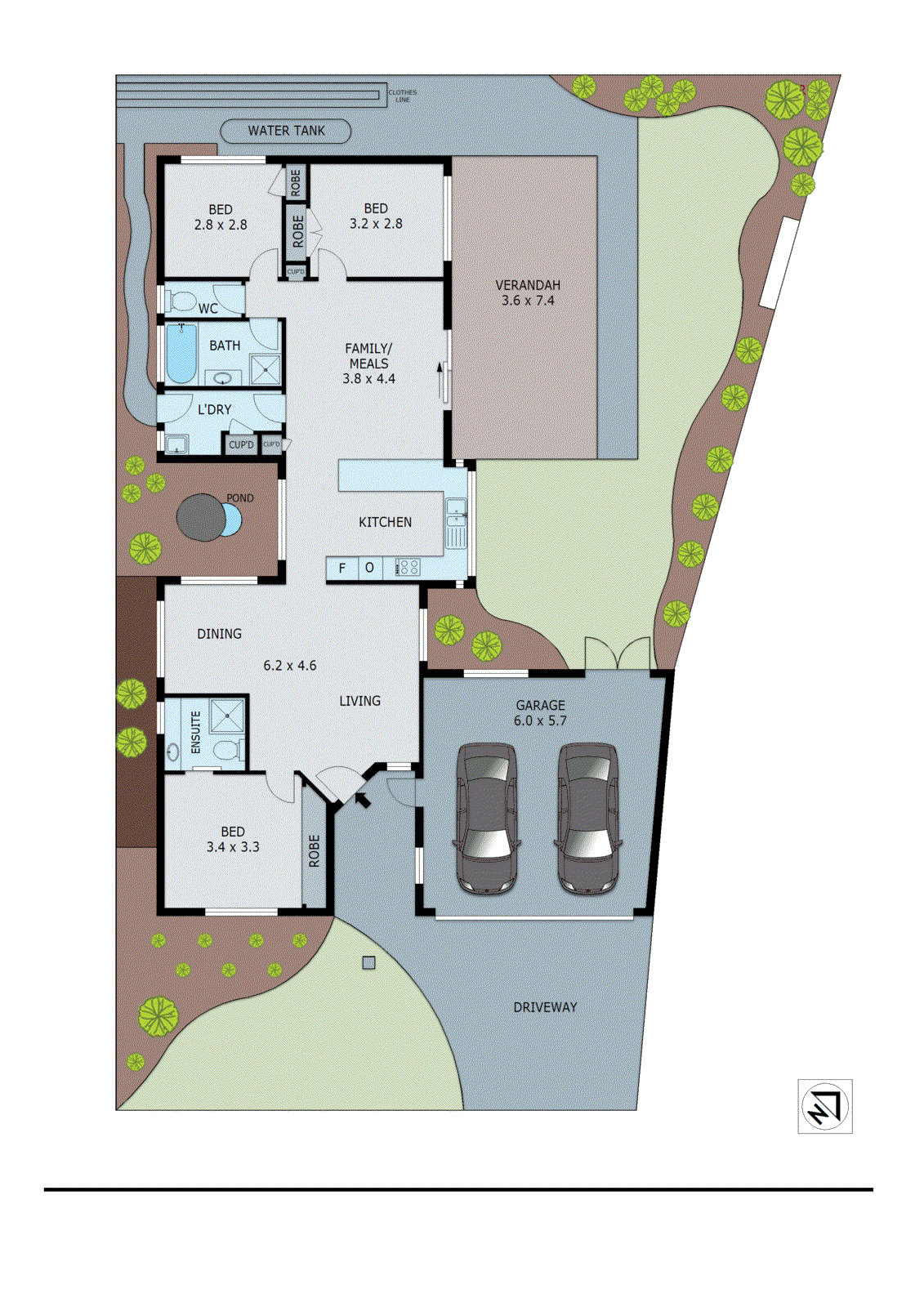 14 Waterdale Place, Aspendale Gardens VIC 3195 - Floorplan