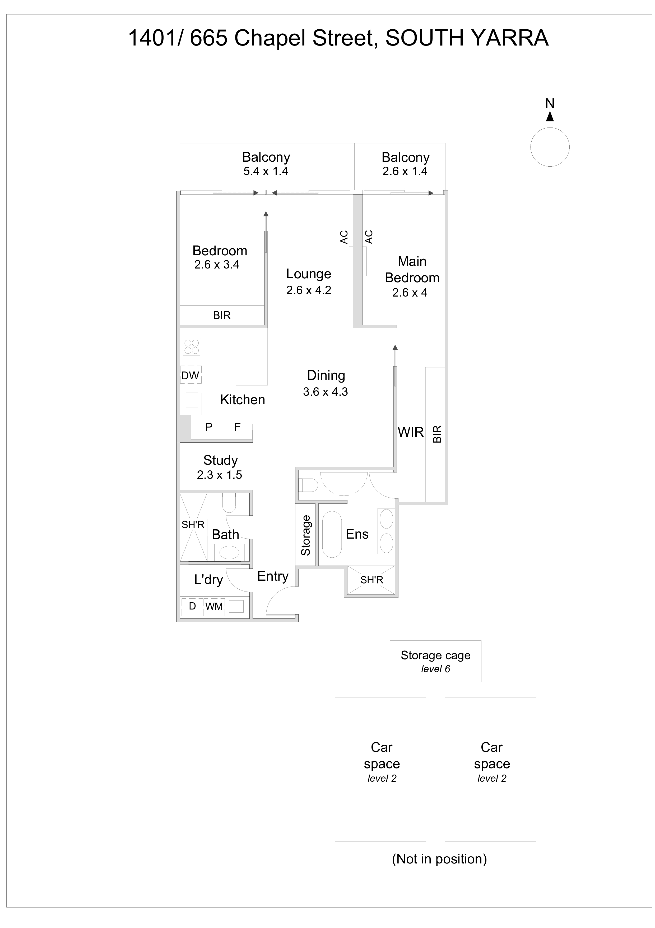 1401/665 Chapel Street, South Yarra VIC 3141 - Floorplan