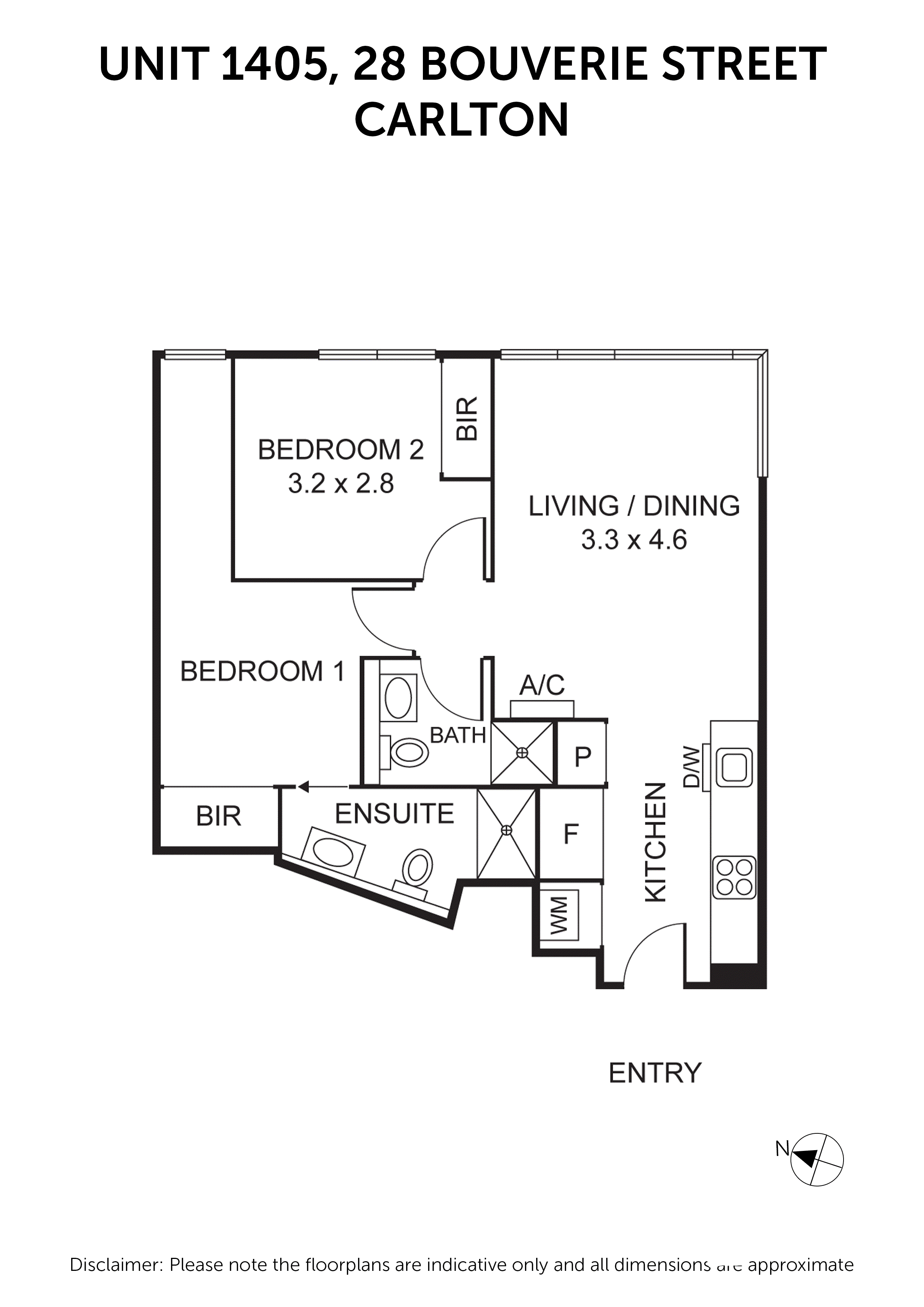 1405/28 Bouverie Street, Carlton VIC 3053 - Floorplan