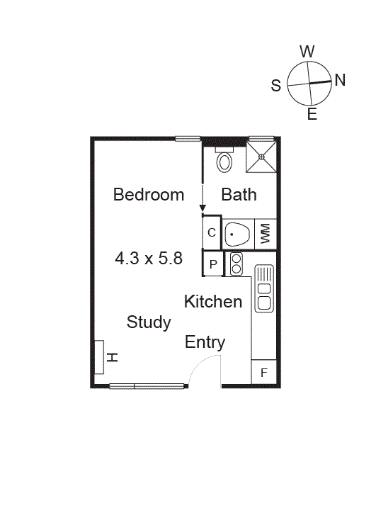 14/1 Lumley Court, Prahran VIC 3181 - Floorplan