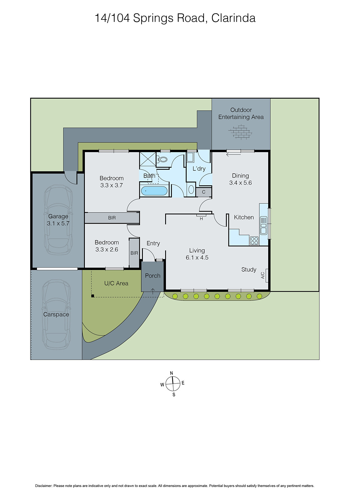 14/104 Springs Road, Clarinda VIC 3169 - Floorplan