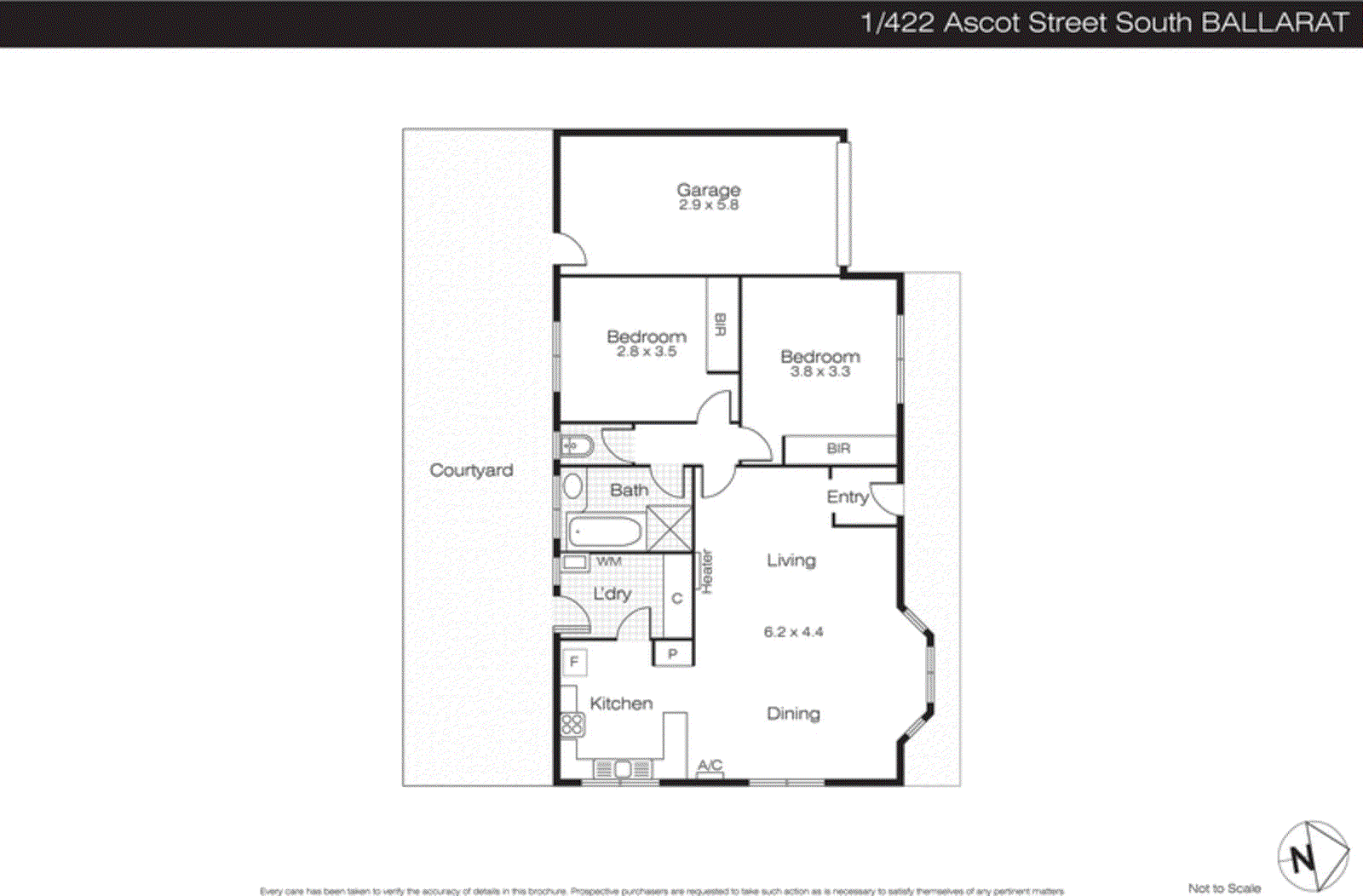 1/422 Ascot Street, Ballarat Central VIC 3350 - Floorplan