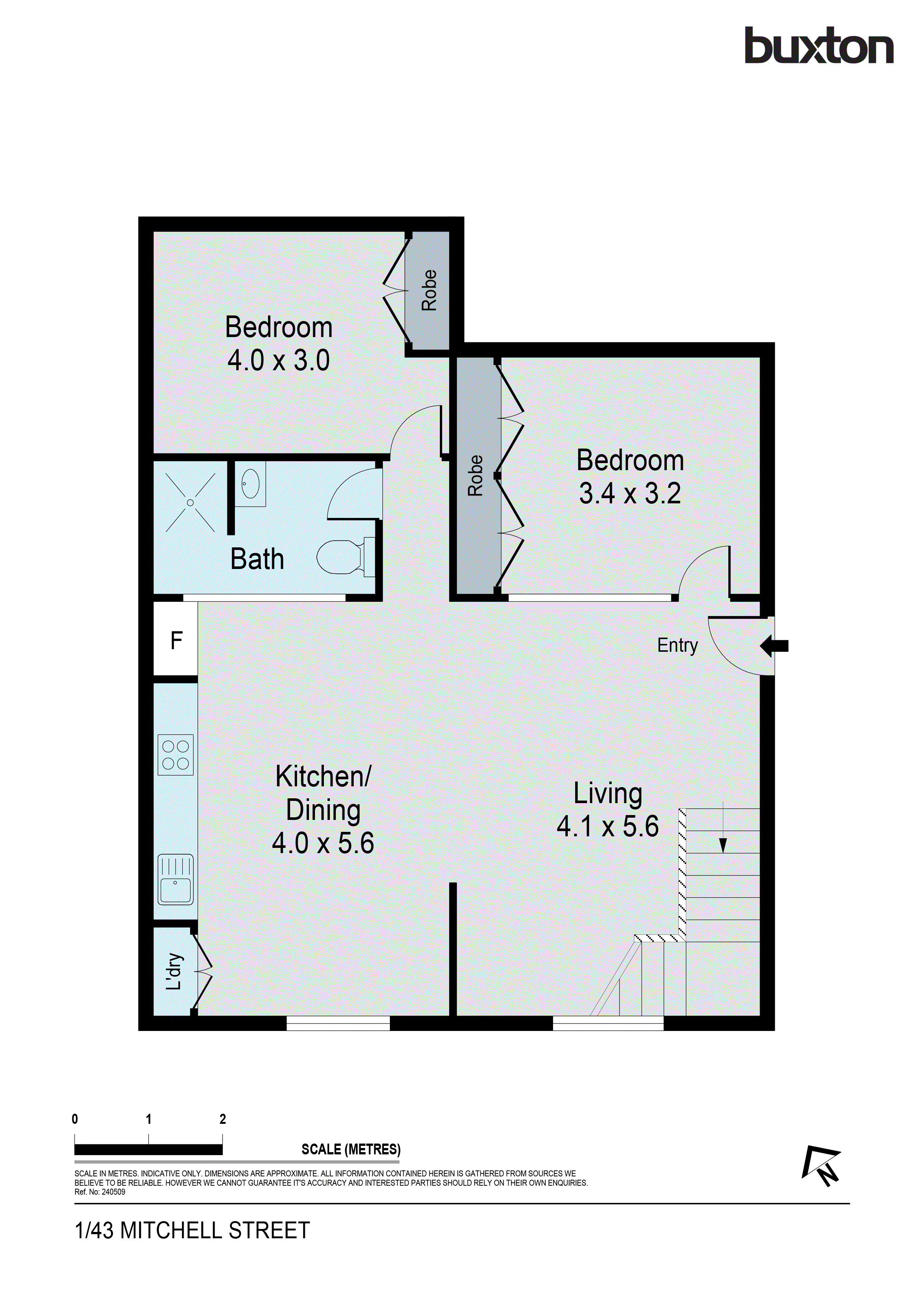 1/43 Mitchell Street, Bendigo VIC 3550 - Floorplan