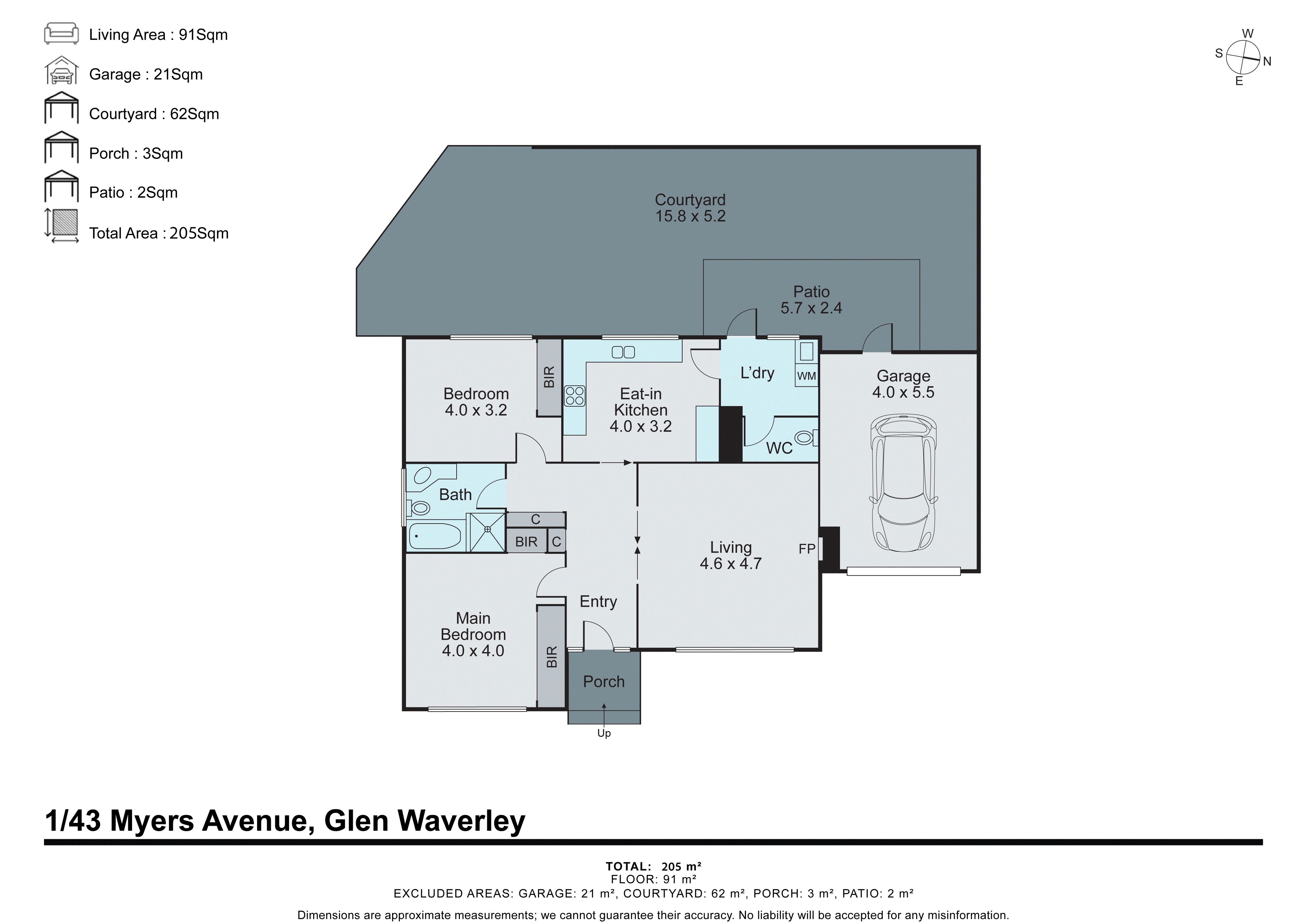 1/43 Myers Avenue, Glen Waverley VIC 3150 - Floorplan