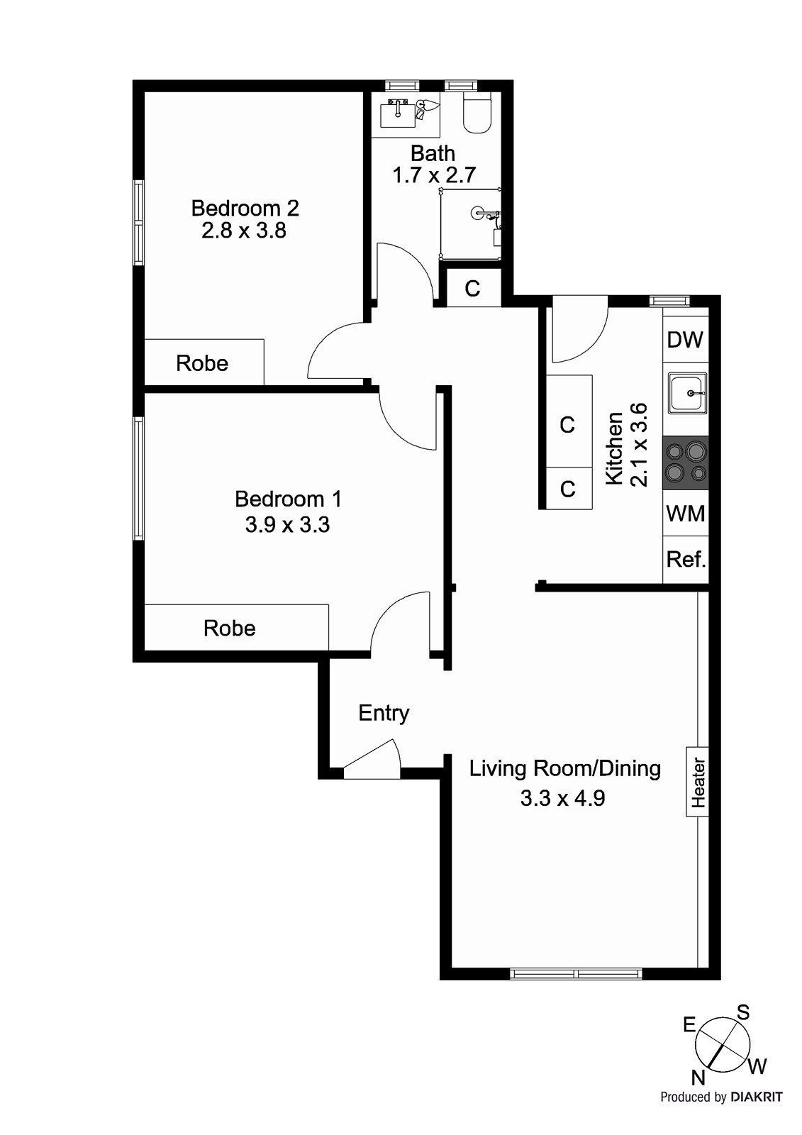 1/44 Eildon Road, St Kilda VIC 3182 - Floorplan