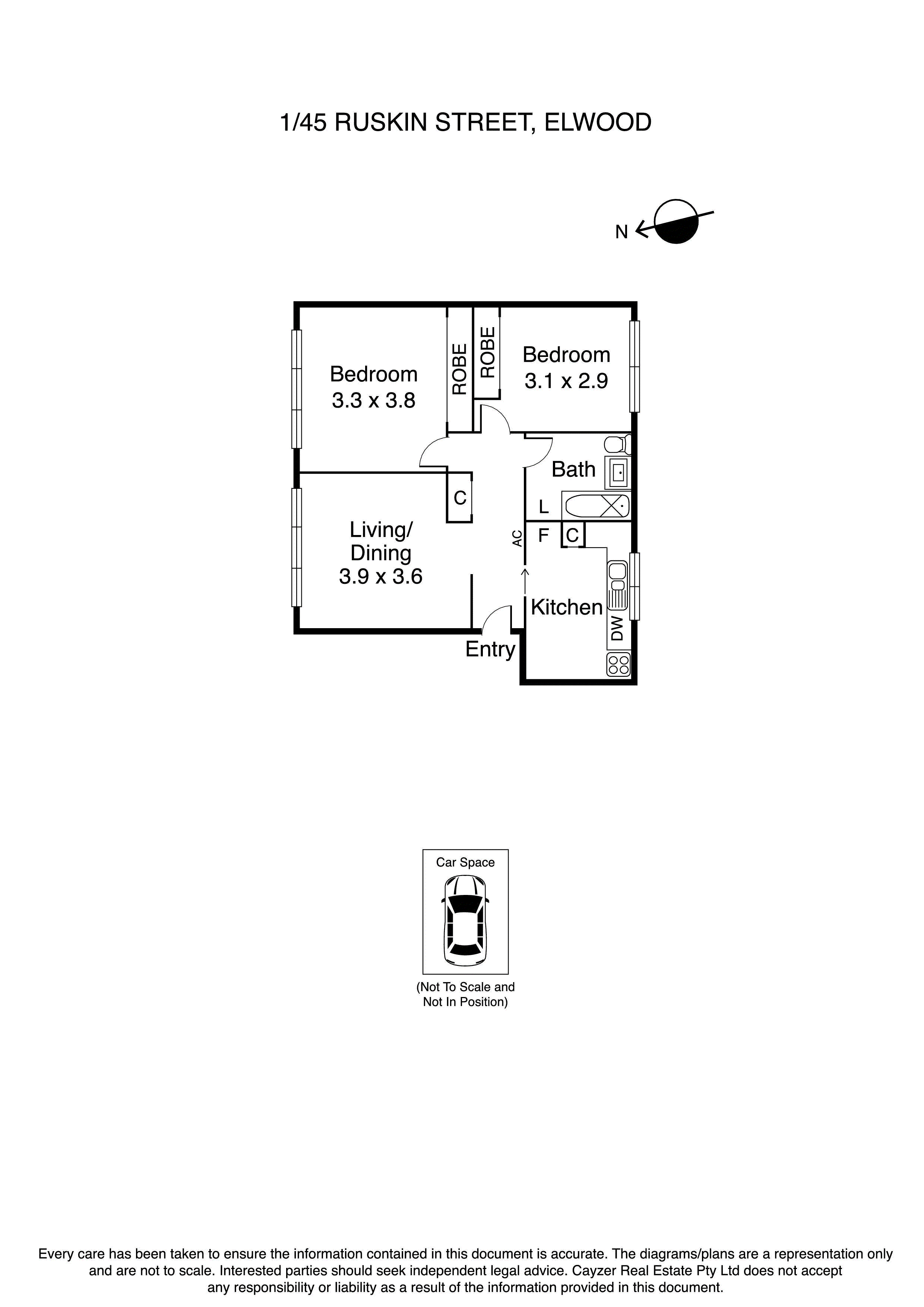 1/45 Ruskin Street, ELWOOD VIC 3184 - Floorplan