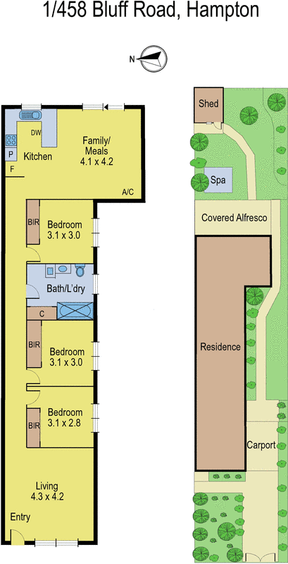 1/458 Bluff Road, Hampton VIC 3188 - Floorplan