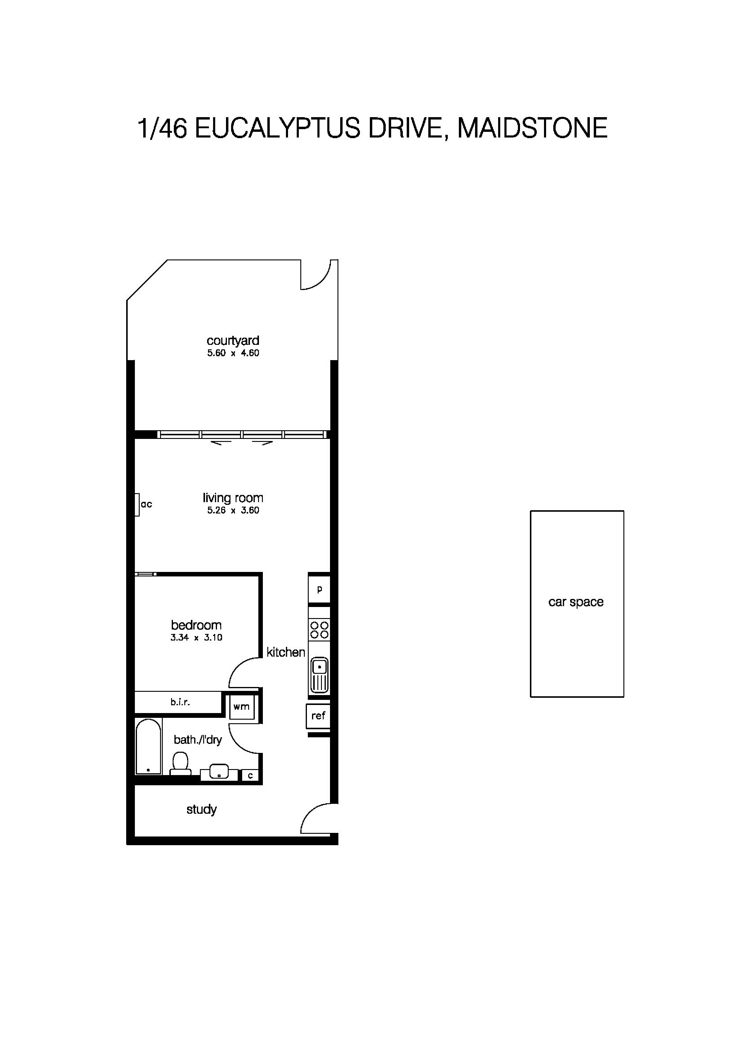 1/46 Eucalyptus Drive, MAIDSTONE VIC 3012 - Floorplan