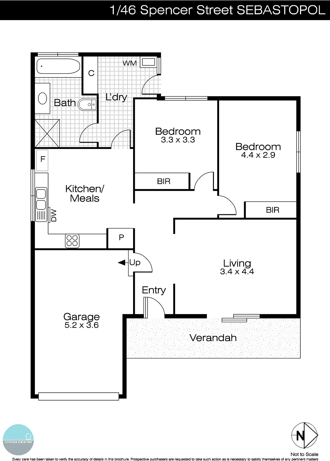 1/46 Spencer Street, Sebastopol VIC 3356 - Floorplan