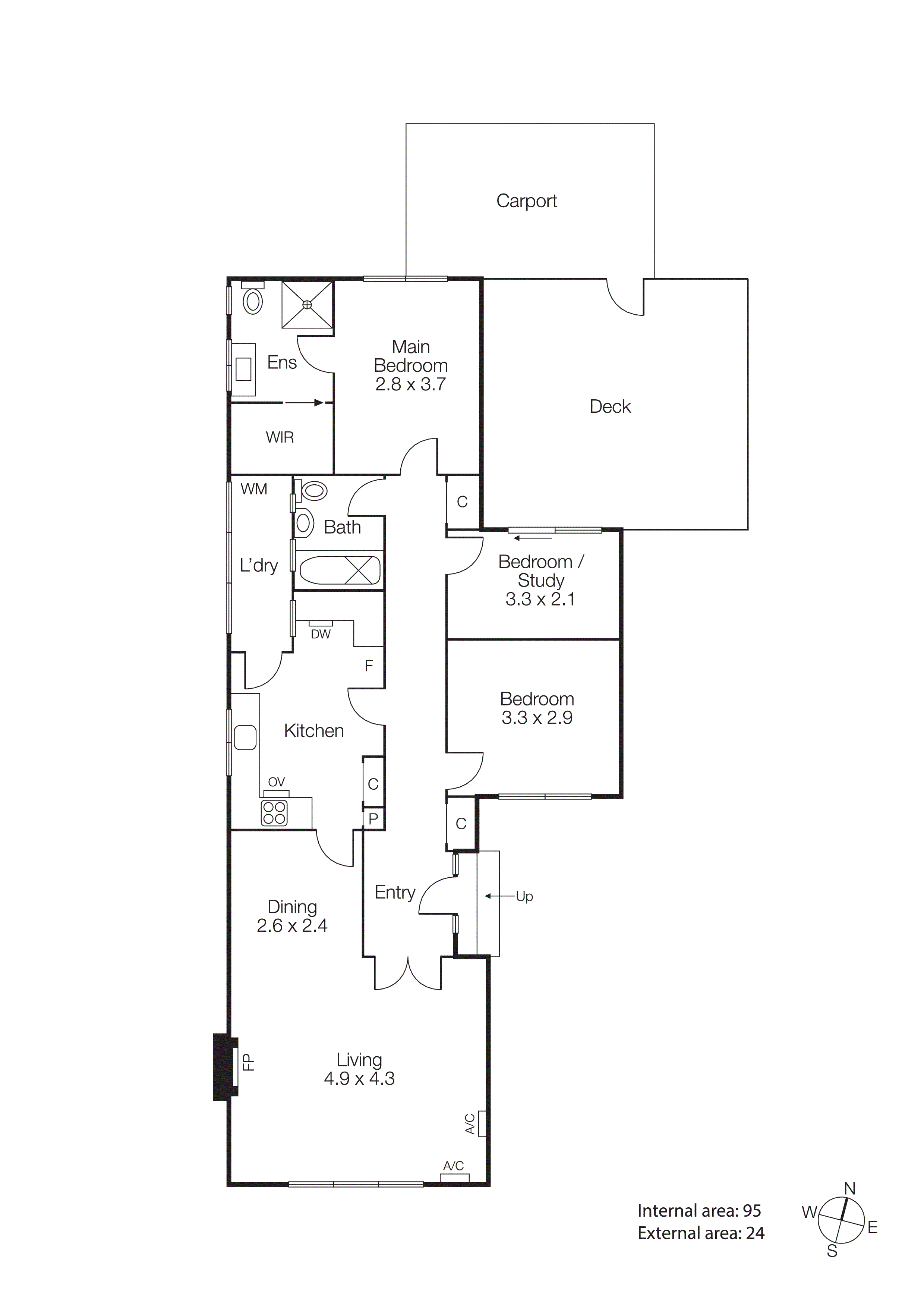 1/49-51 Patty Street, Mentone VIC 3194 - Floorplan