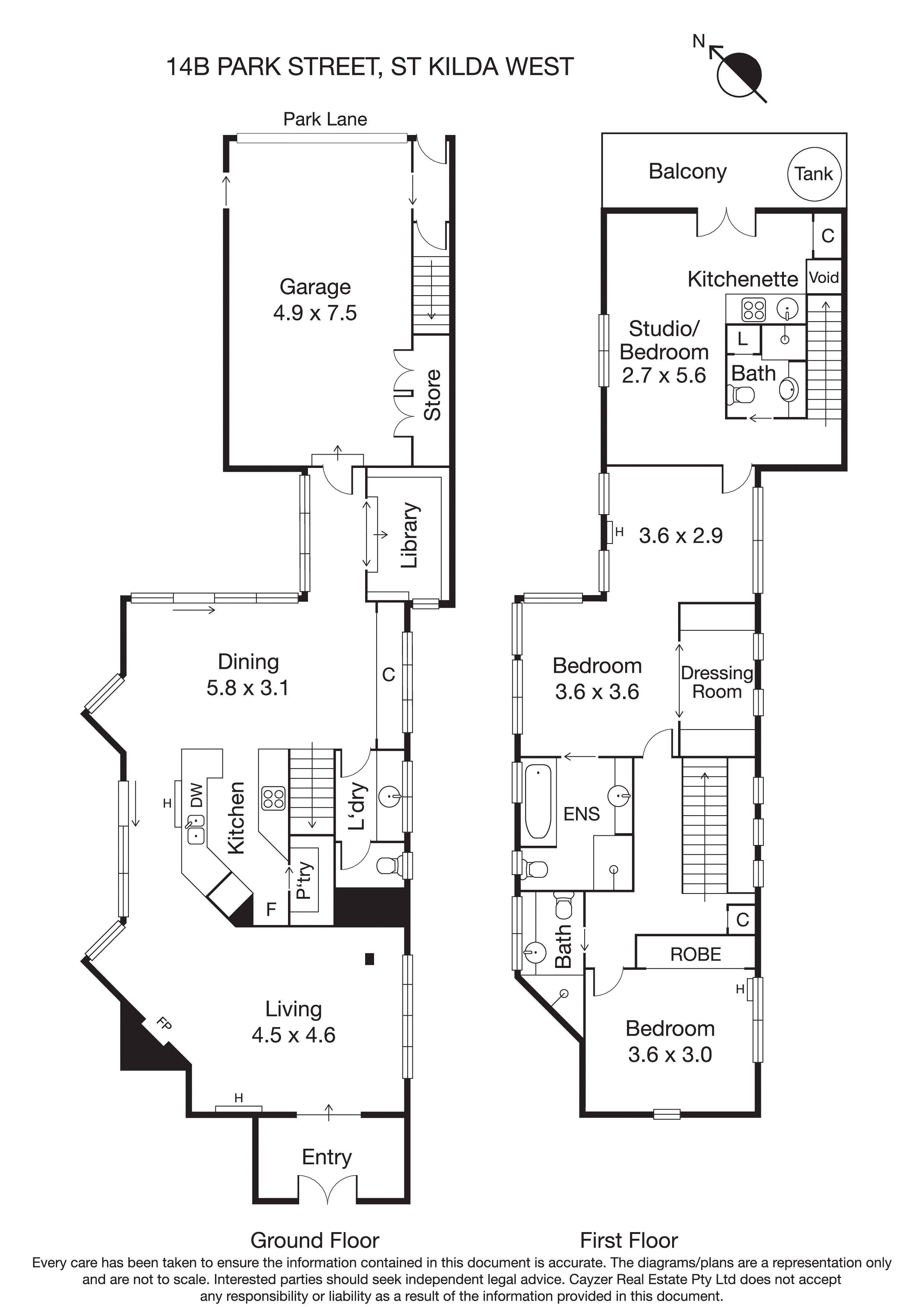 14B Park Street, ST KILDA WEST VIC 3182 - Floorplan