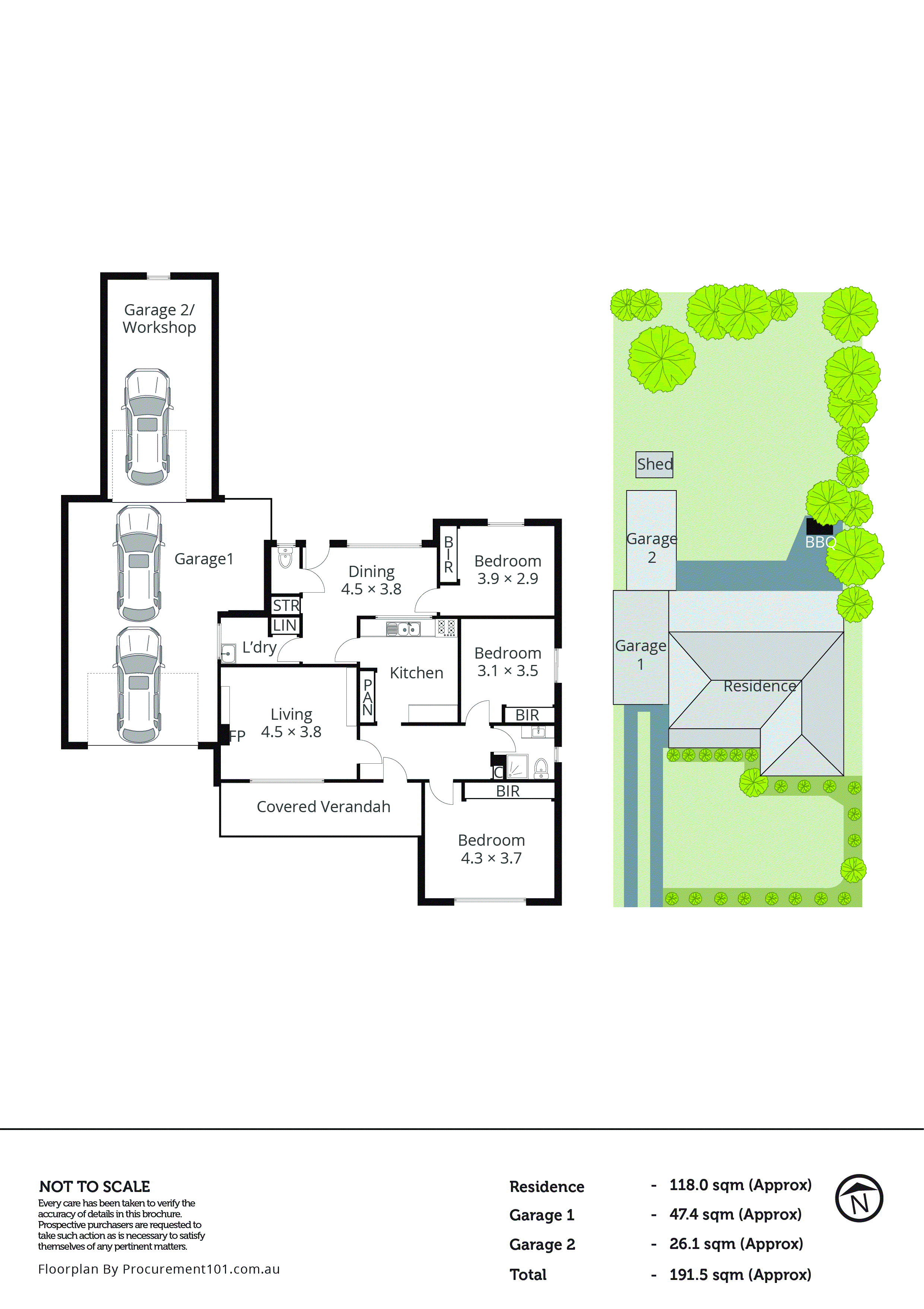 15 Baldwin Avenue, Noble Park VIC 3174 - Floorplan