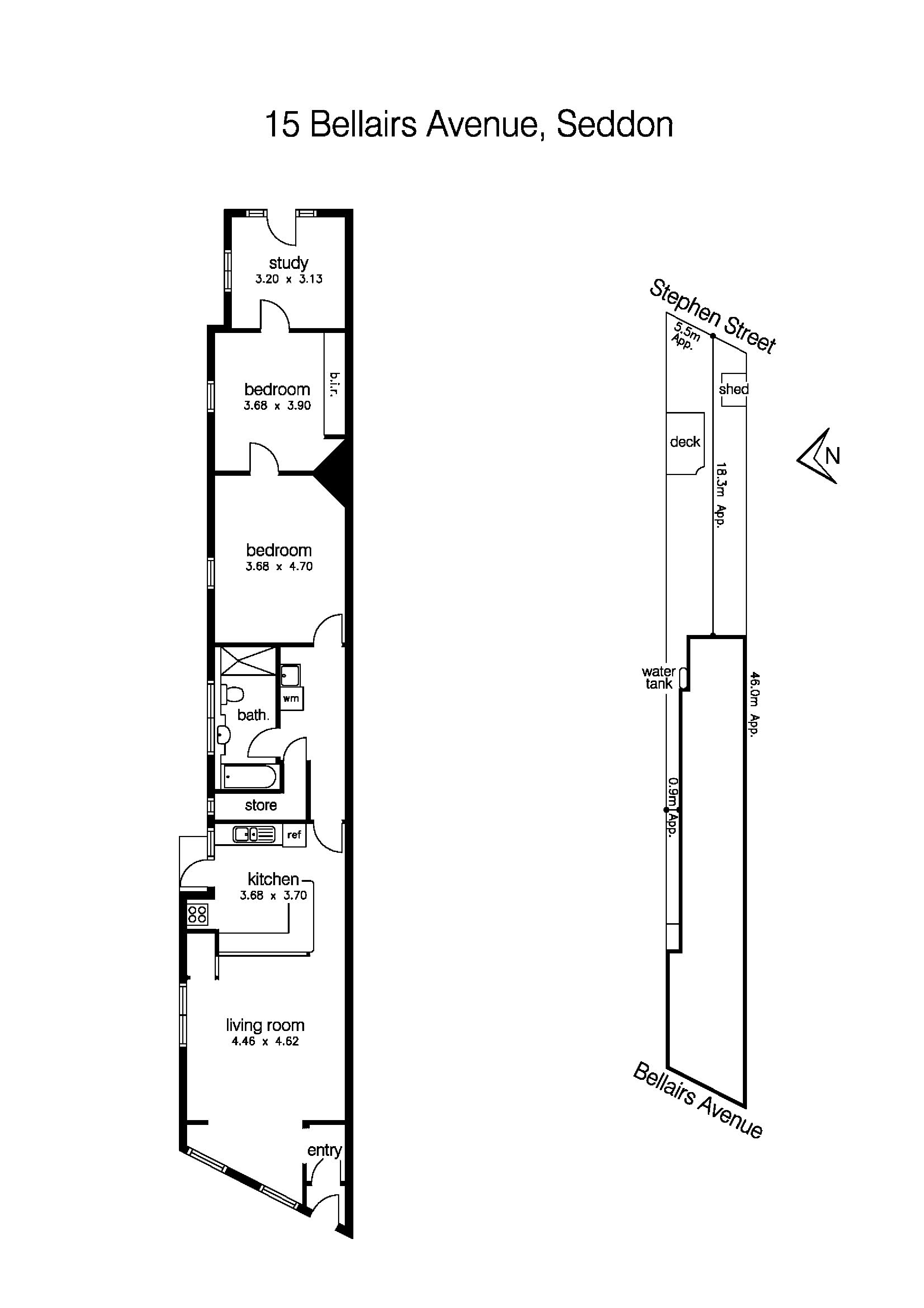 15 Bellairs Avenue, SEDDON VIC 3011 - Floorplan