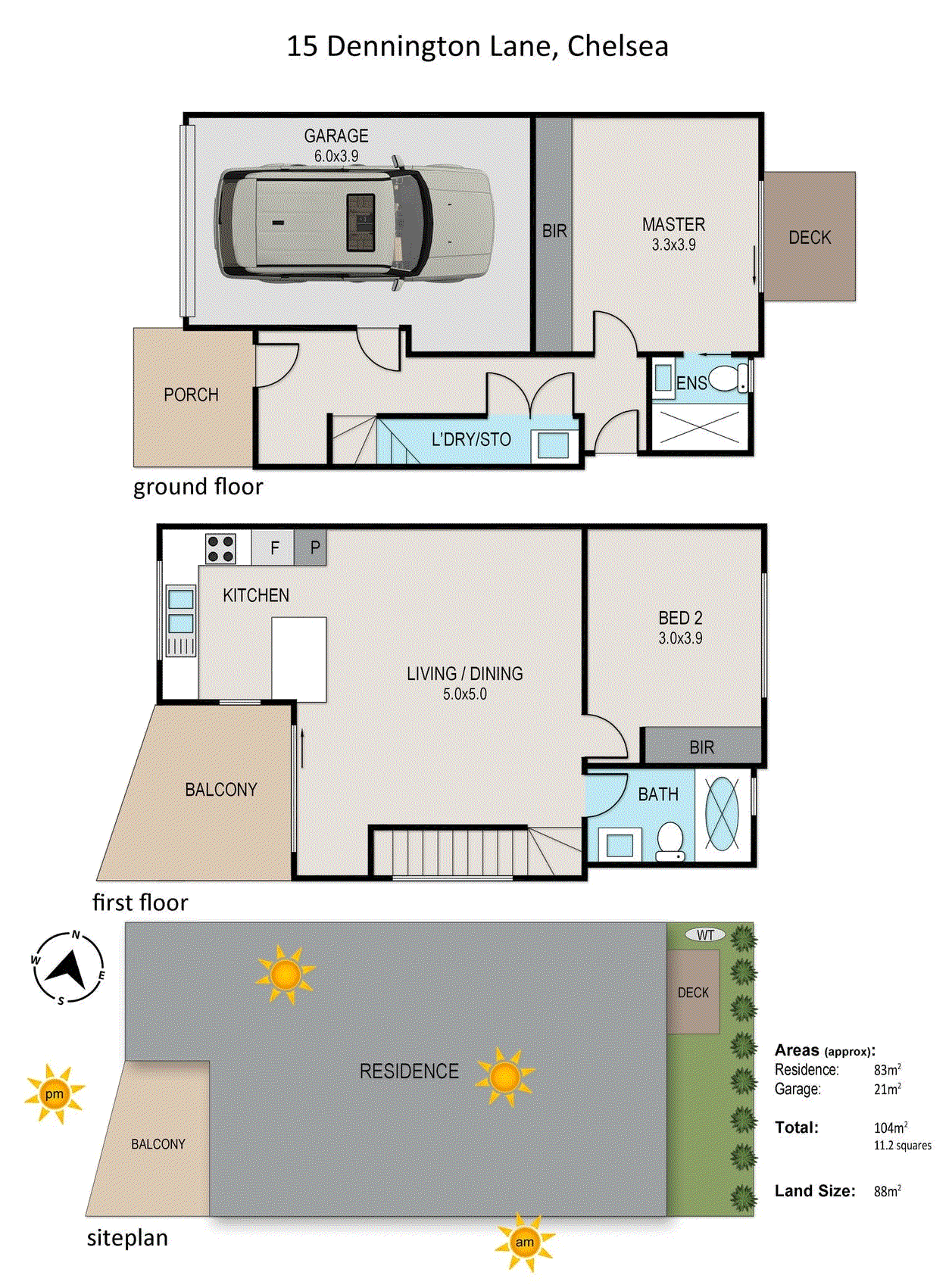 15 Dennington Lane, Chelsea VIC 3196 - Floorplan