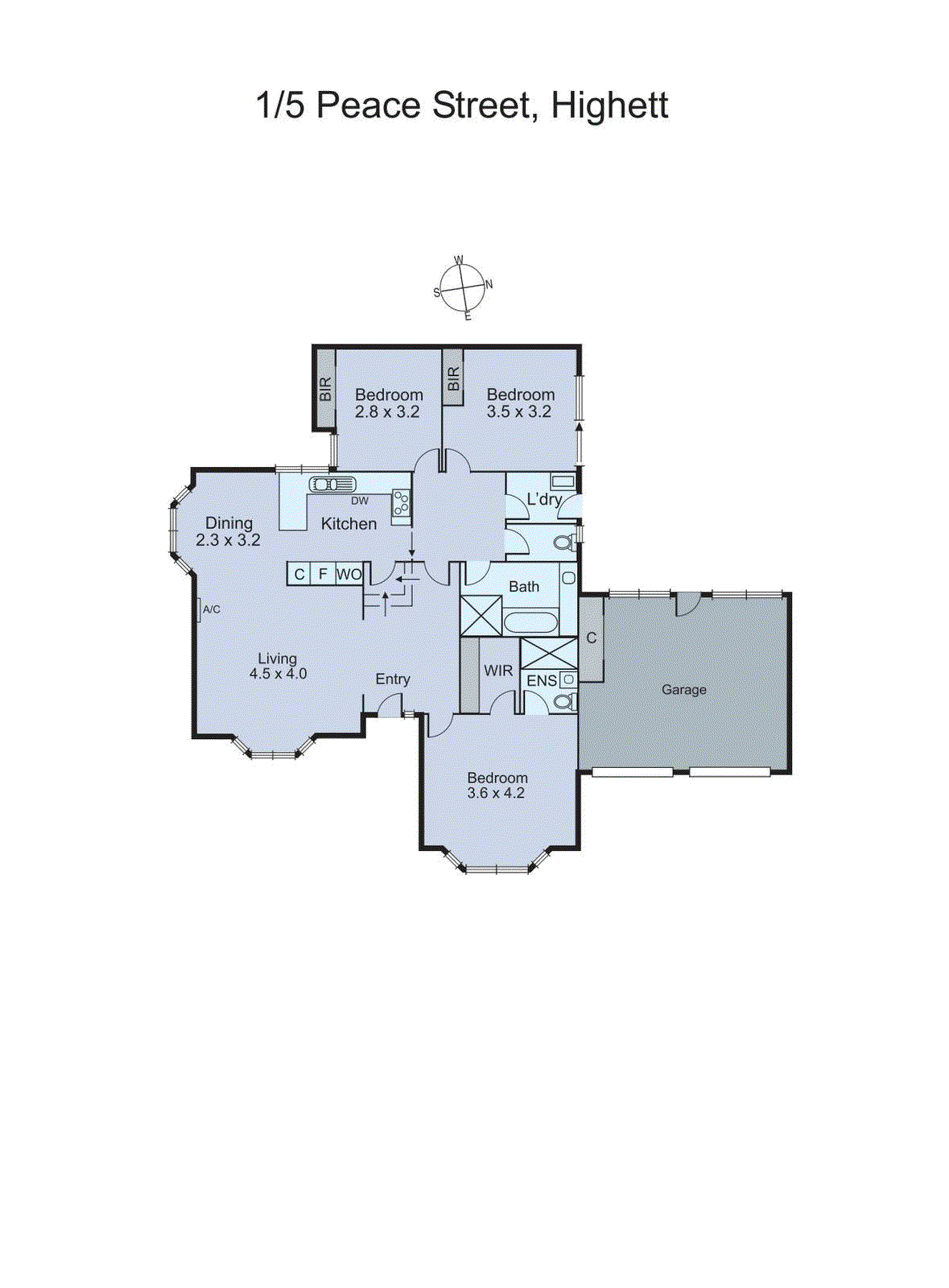 1/5 Peace Street, Highett VIC 3190 - Floorplan