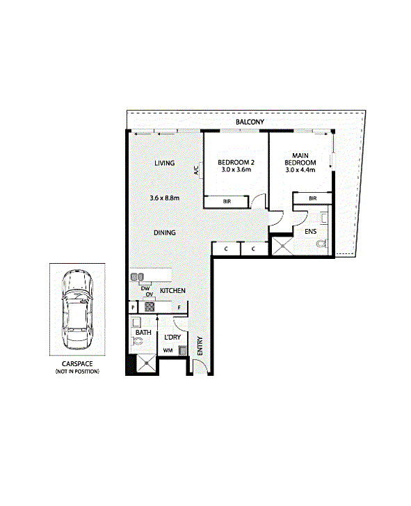 1502E/6 Tannery Walk, Footscray VIC 3011 - Floorplan