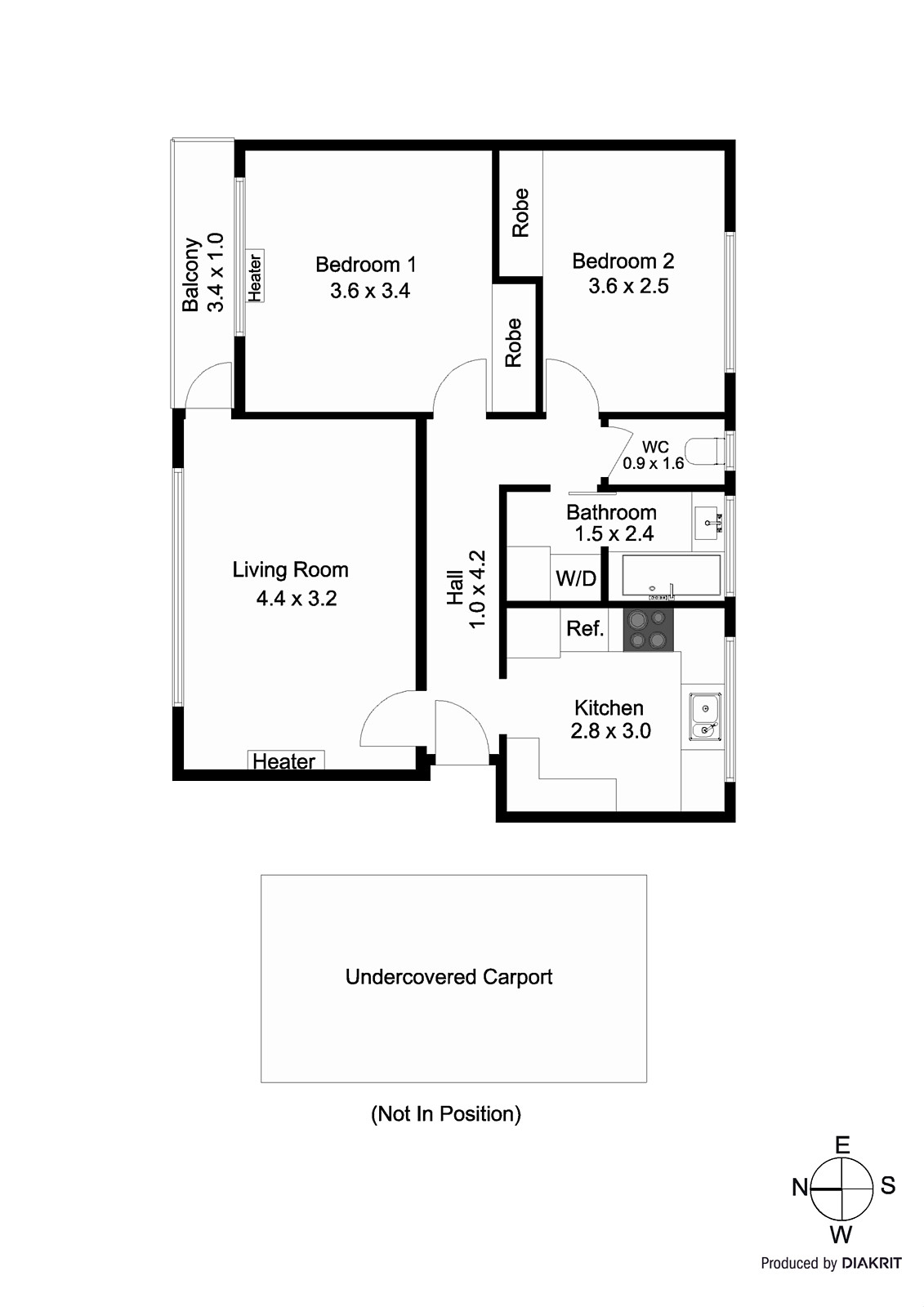 1/503 St Kilda Street, Elwood VIC 3184 - Floorplan