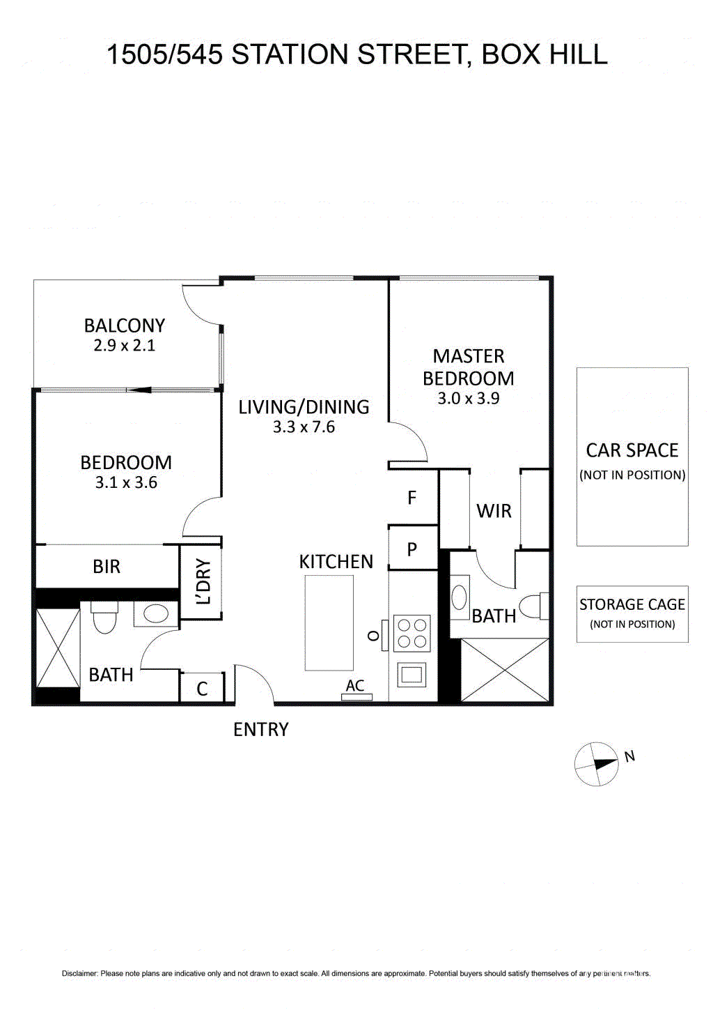 1505/545 Station Street, Box Hill VIC 3128 - Floorplan