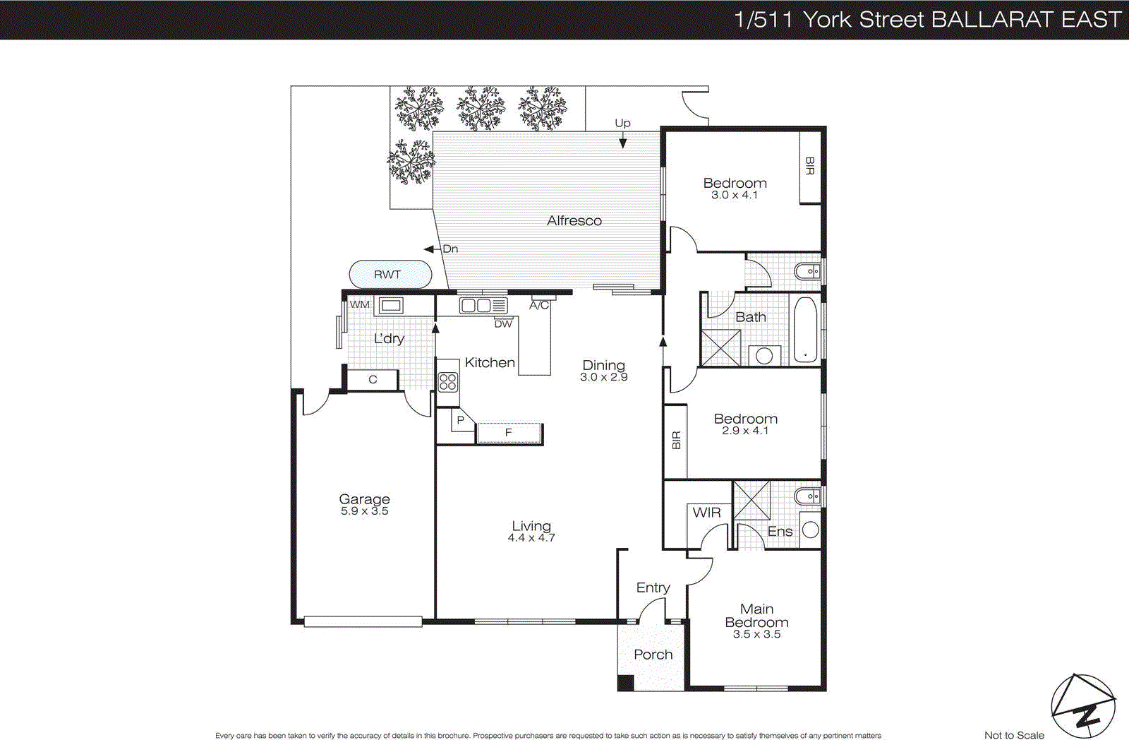 1/511 York Street, Ballarat East VIC 3350 - Floorplan