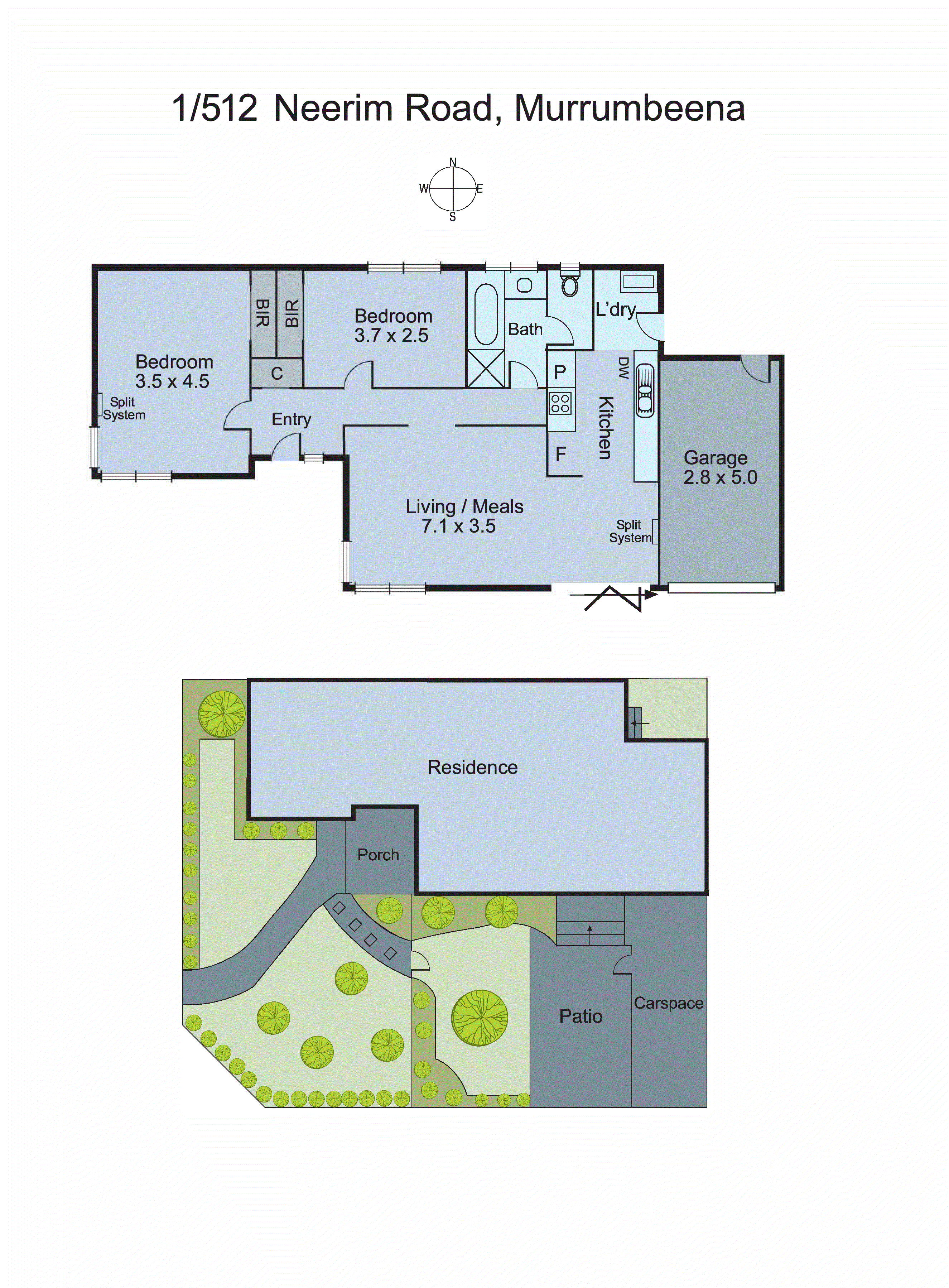 1/512 Neerim Road, Murrumbeena VIC 3163 - Floorplan