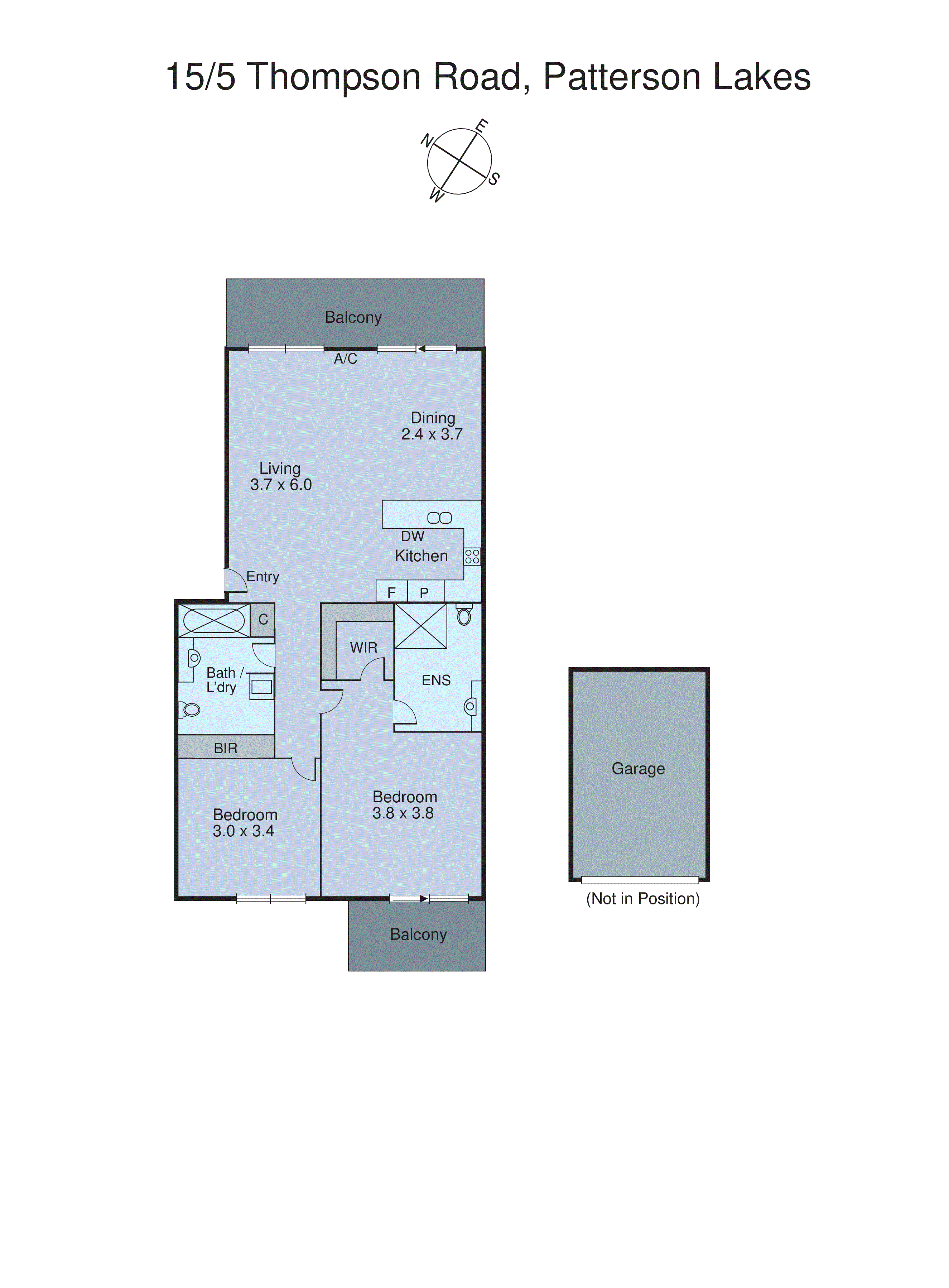 15/5 Thompson Road, Patterson Lakes VIC 3197 - Floorplan