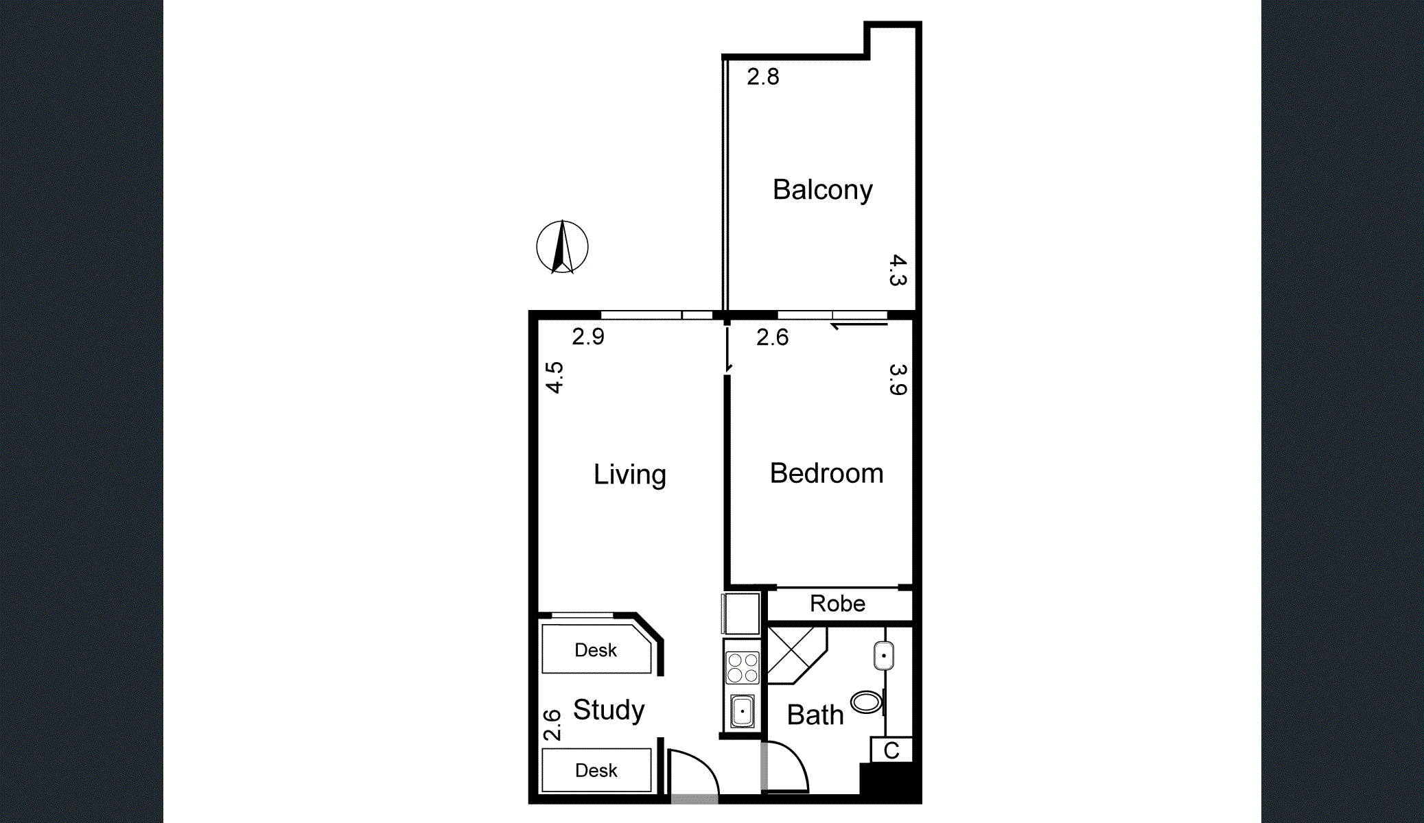 155/800 Swanston Street, Carlton VIC 3053 - Floorplan