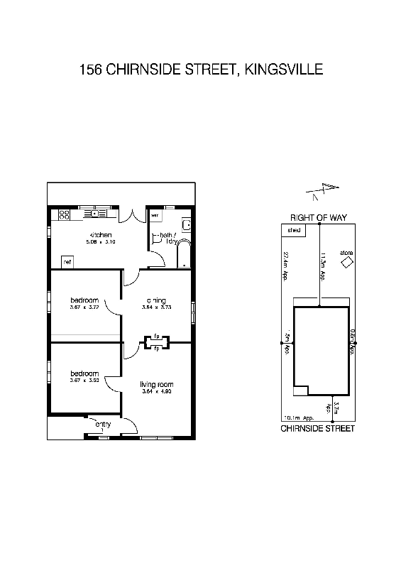 156 Chirnside Street, KINGSVILLE VIC 3012 - Floorplan