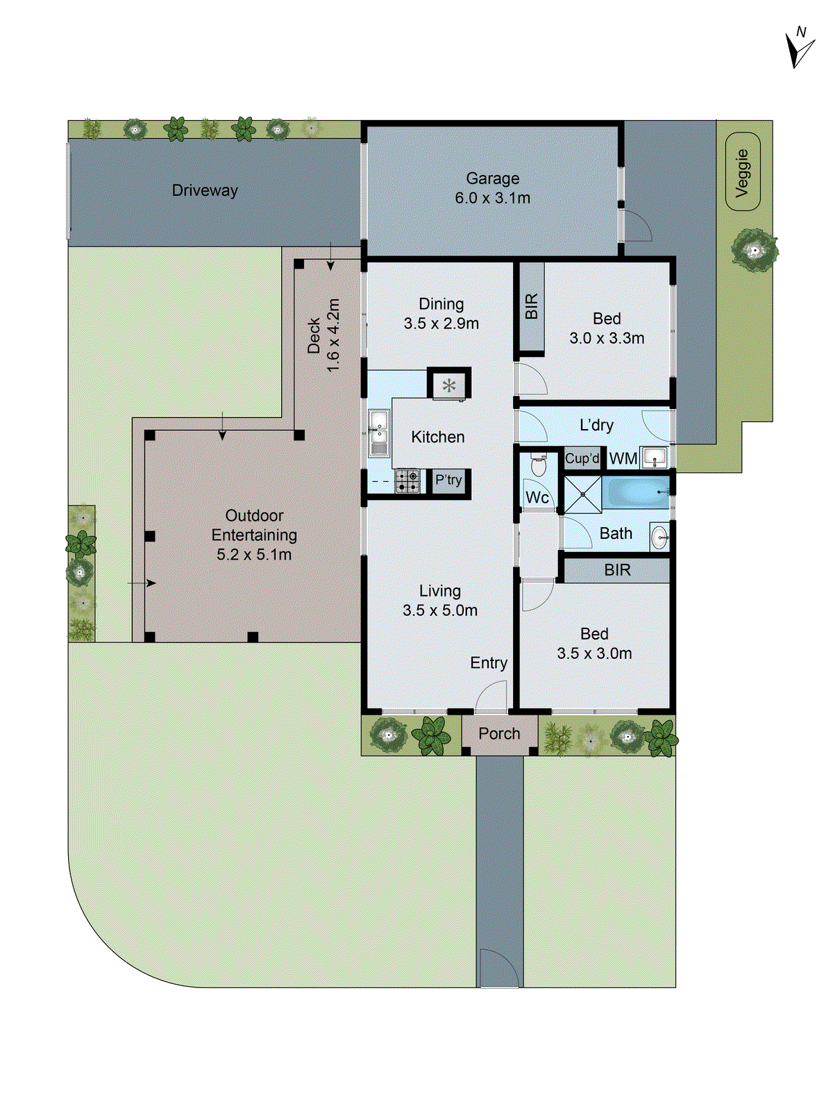 1/58 Glastonbury Drive, Highton VIC 3216 - Floorplan