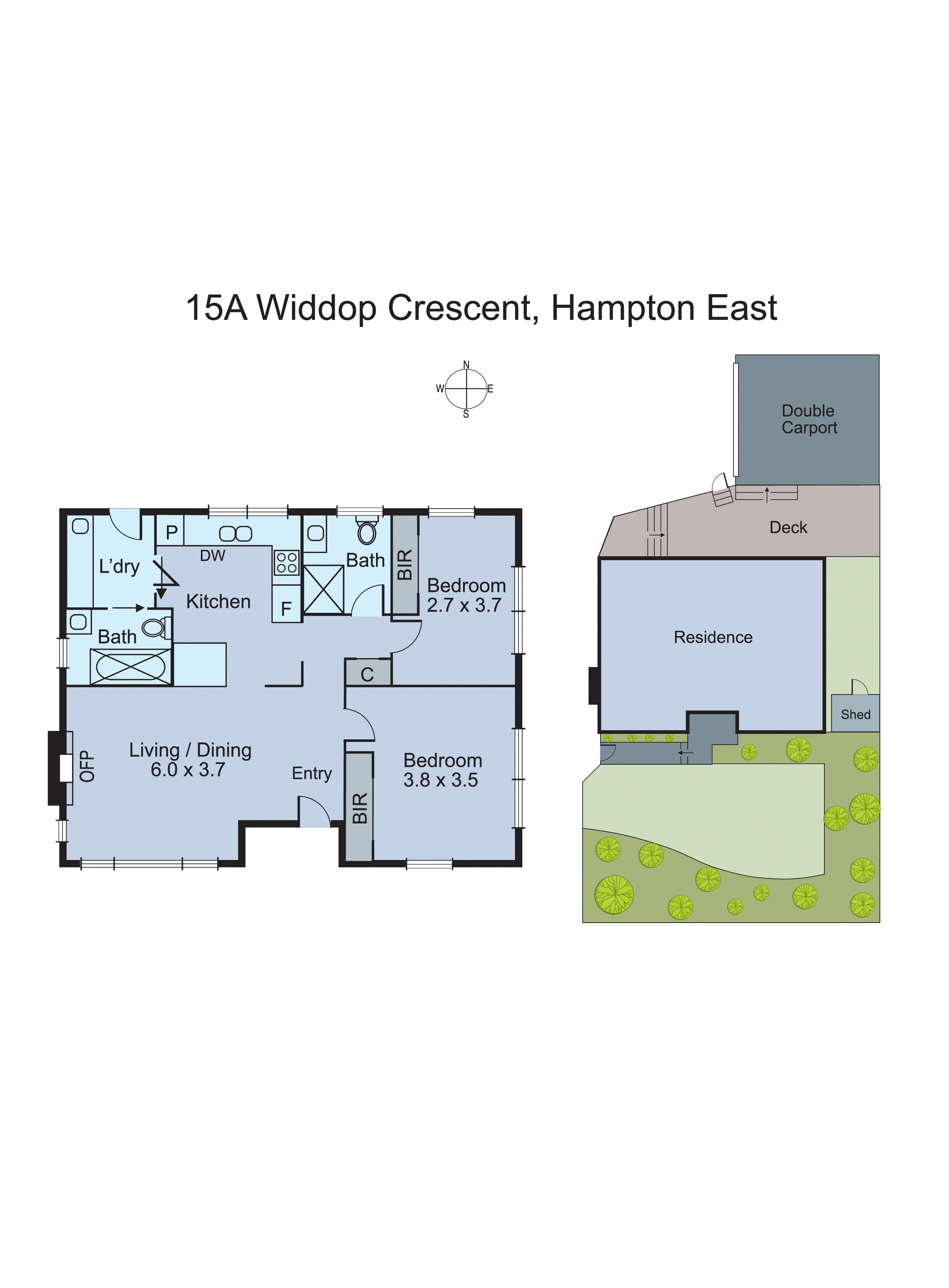 15a Widdop Crescent, Hampton East VIC 3188 - Floorplan