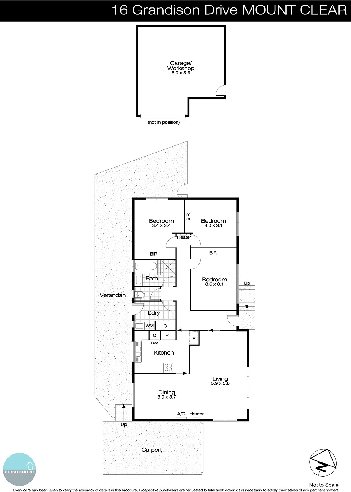 16 Grandison Avenue, Mount Clear VIC 3350 - Floorplan