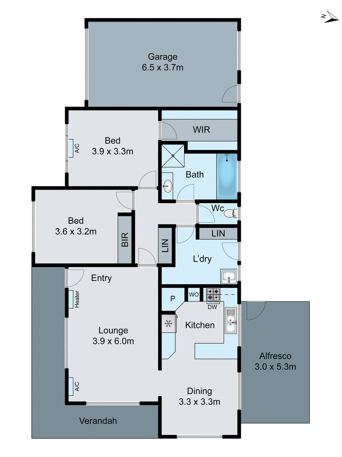 1/60 Glastonbury Drive, Highton VIC 3216 - Floorplan