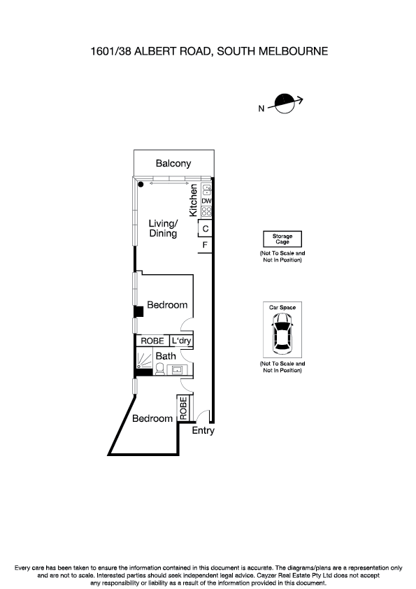 1601/38 Albert Road, SOUTH MELBOURNE VIC 3205 - Floorplan