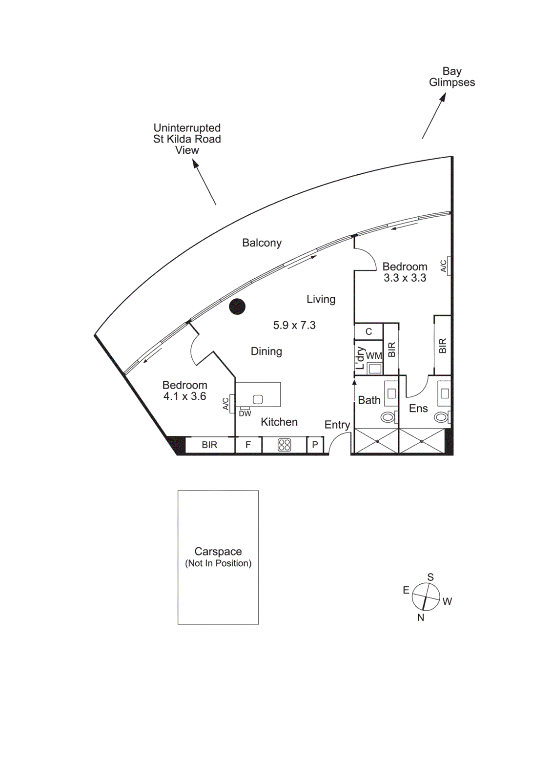 1609/450 St Kilda Road, Melbourne VIC 3004 - Floorplan