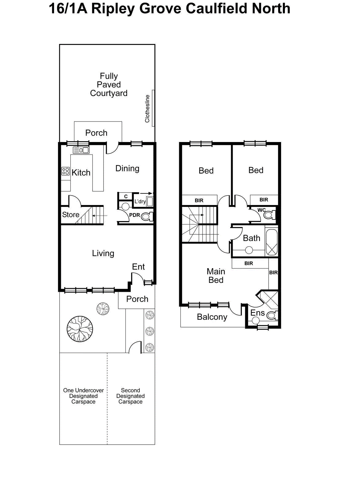 16/1A Ripley Grove, Caulfield North VIC 3161 - Floorplan