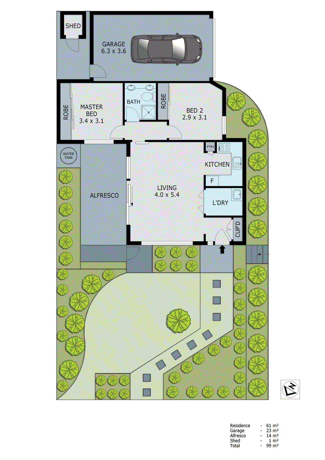 1/62 Golden Avenue, Bonbeach VIC 3196 - Floorplan