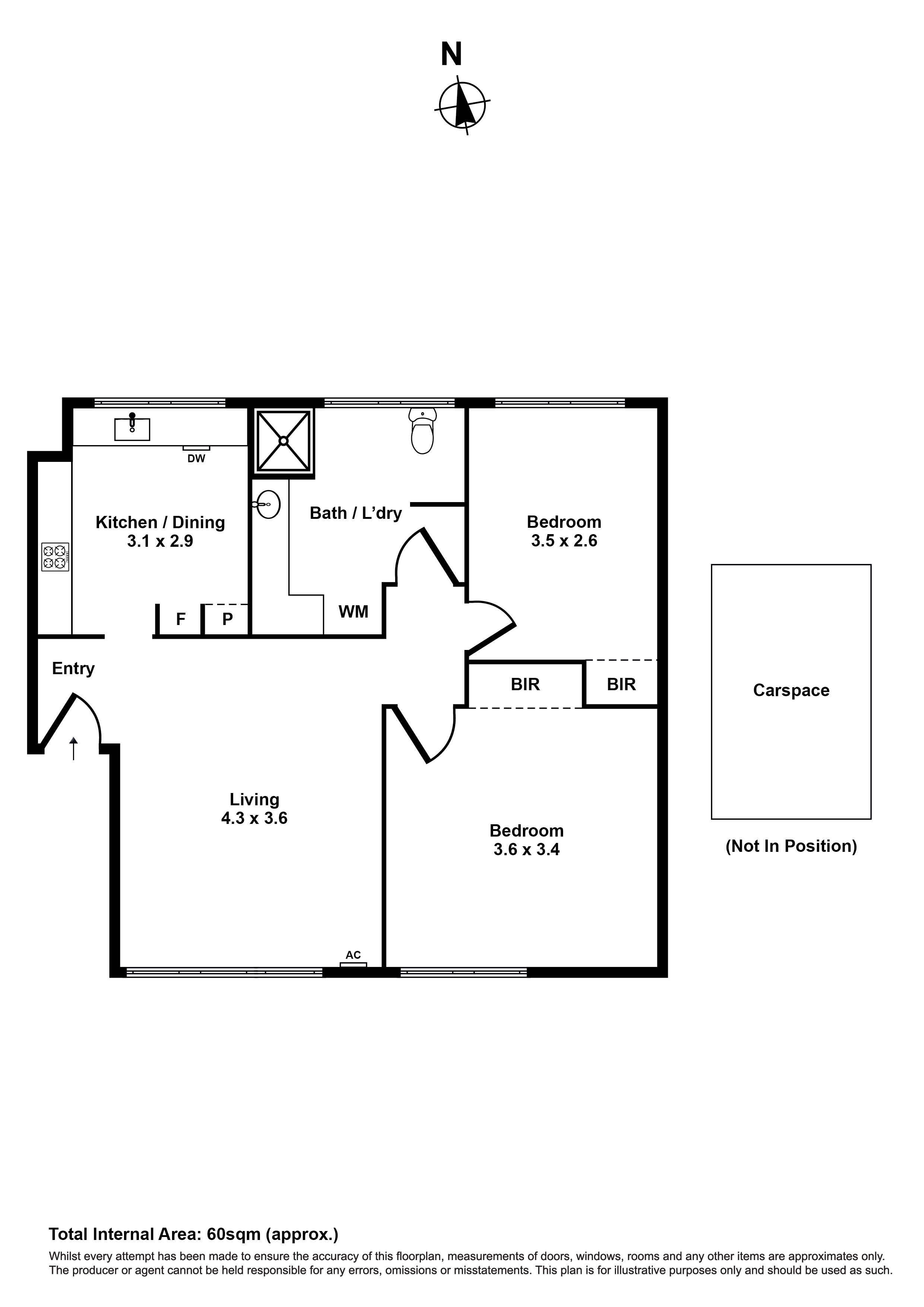 16/3 Lewis Street, Kingsville VIC 3012 - Floorplan