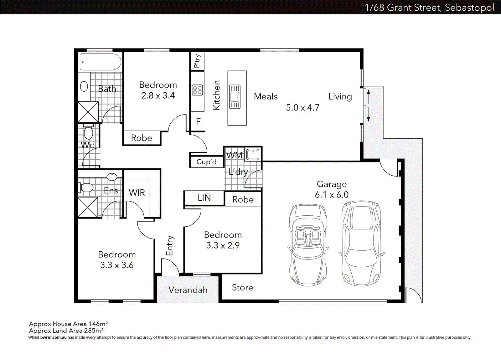 1/68 Grant Street, Sebastopol VIC 3356 - Floorplan