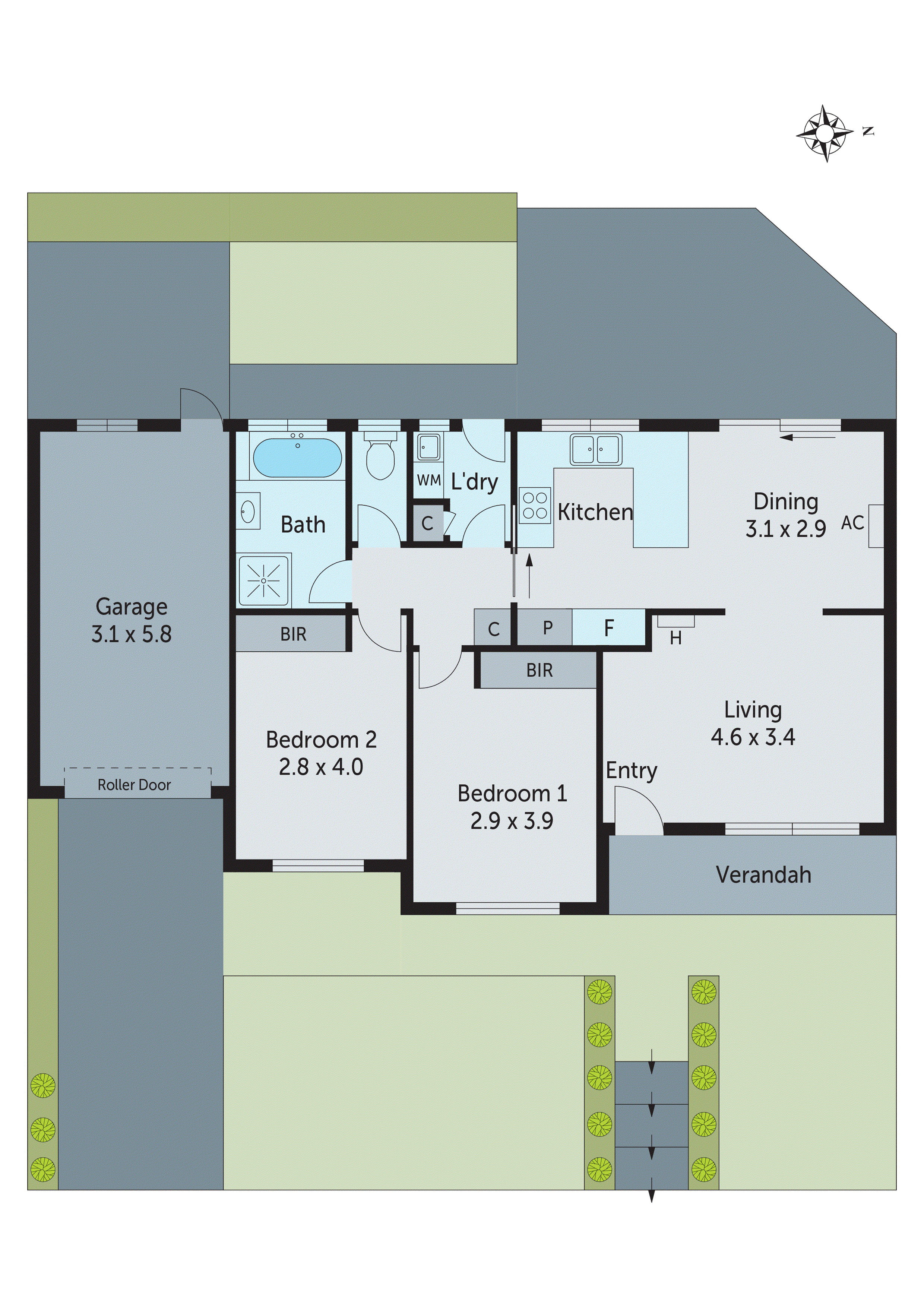 1/68 Rossack Drive, Waurn Ponds VIC 3216 - Floorplan