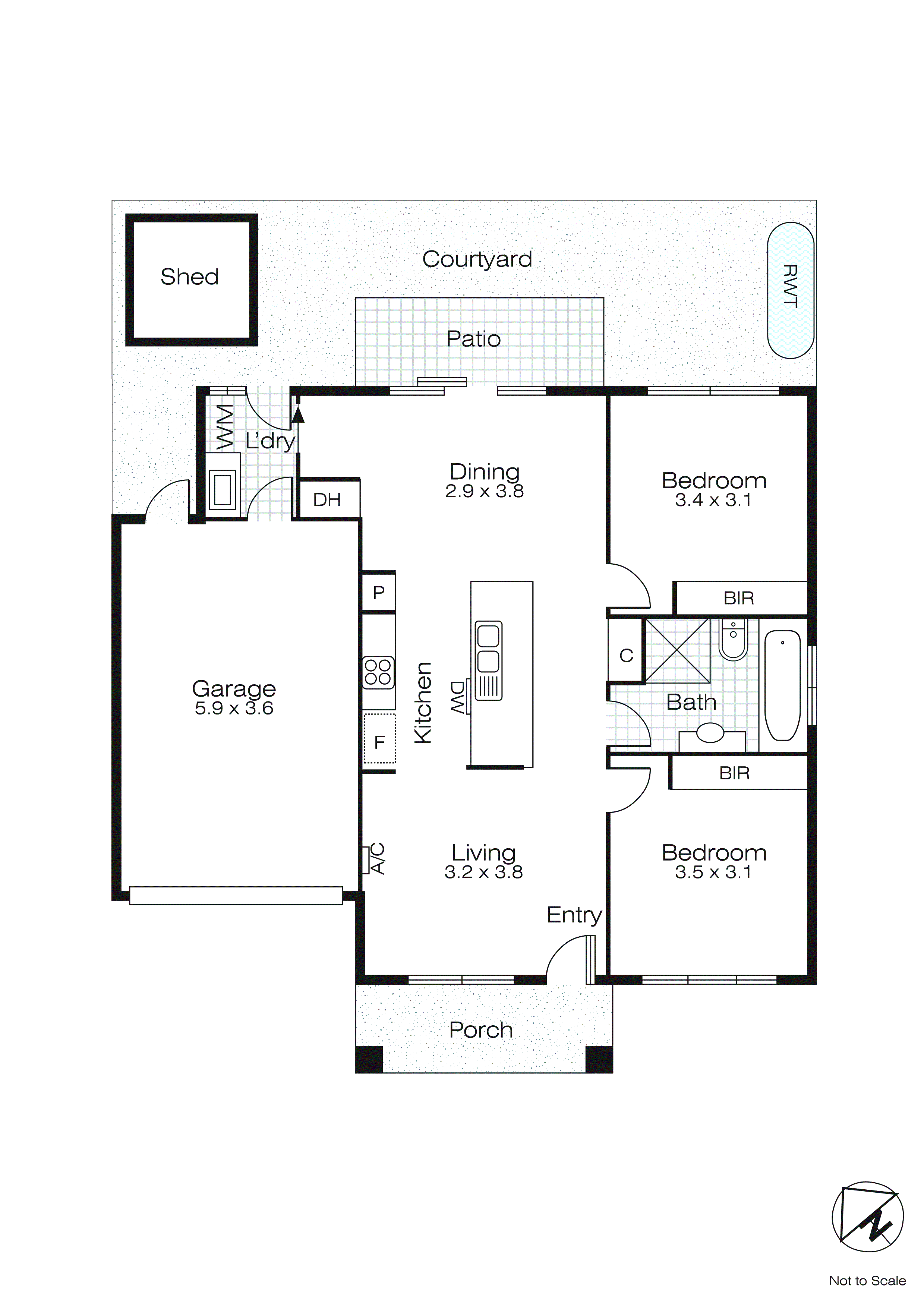 1/68 Wattle Avenue, Wendouree VIC 3355 - Floorplan