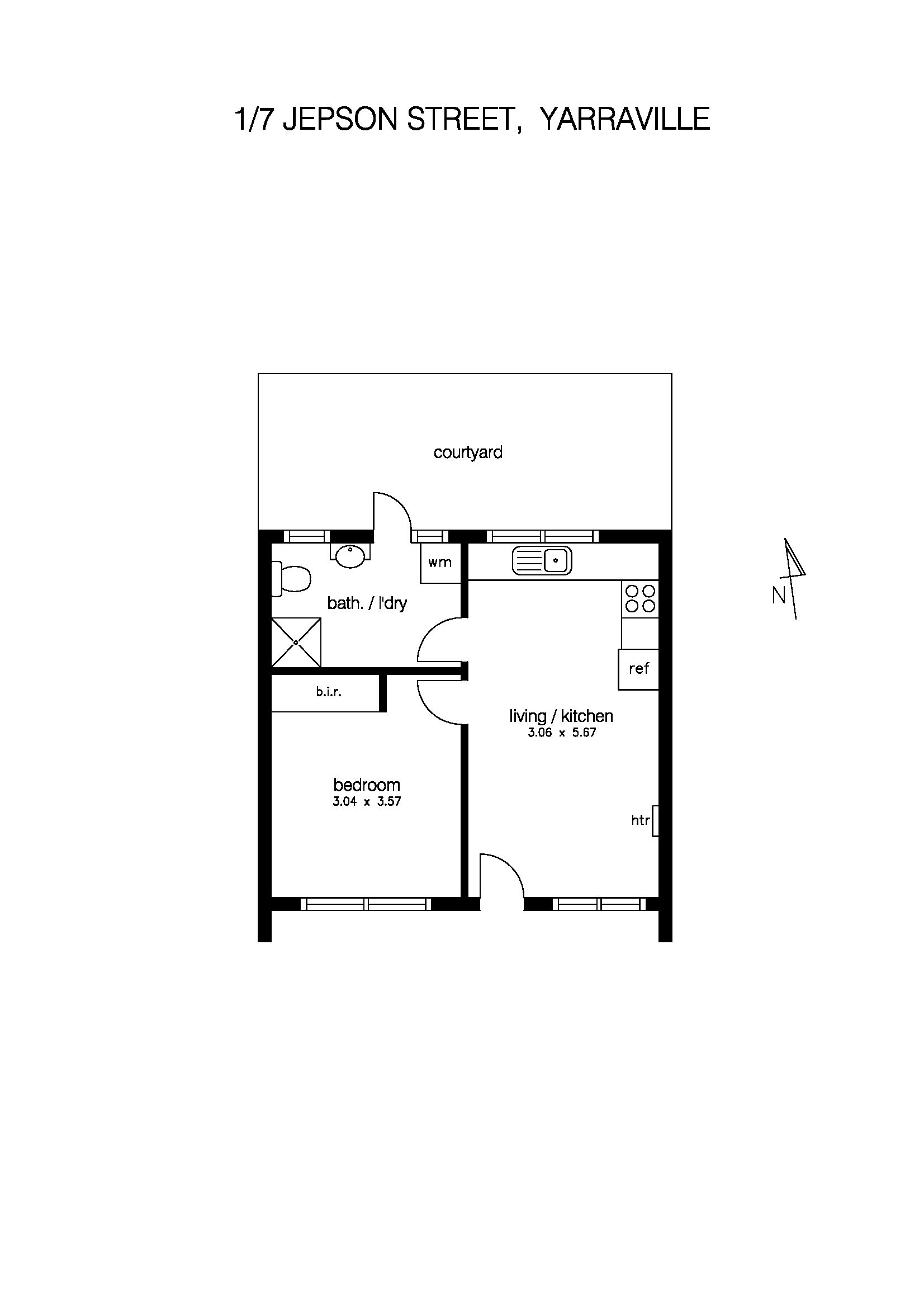 1/7 Jepson Street, YARRAVILLE VIC 3013 - Floorplan