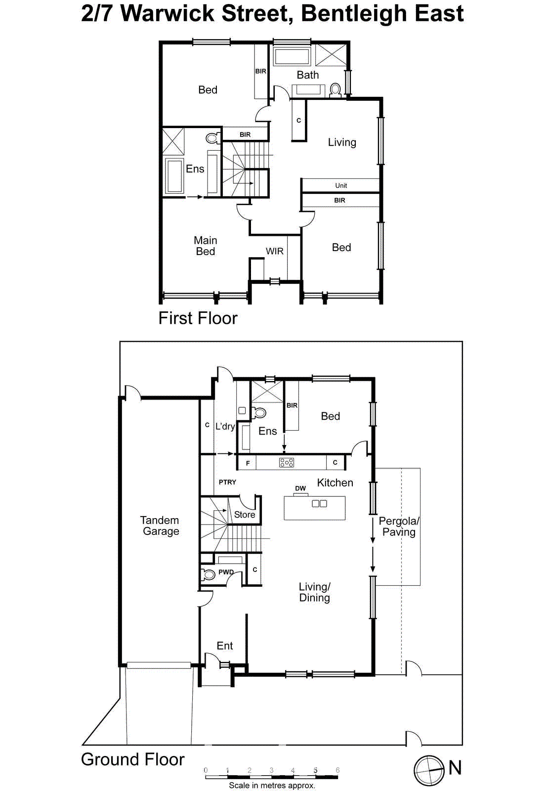 1/7 Warwick Street, Bentleigh East VIC 3165 - Floorplan