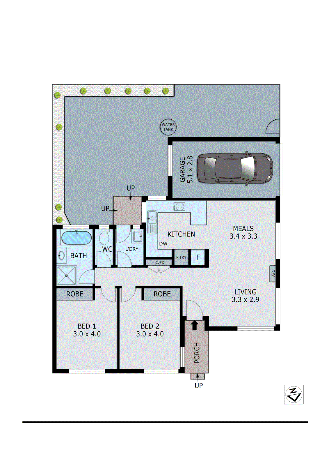 1/70 Davey Street, Parkdale VIC 3195 - Floorplan