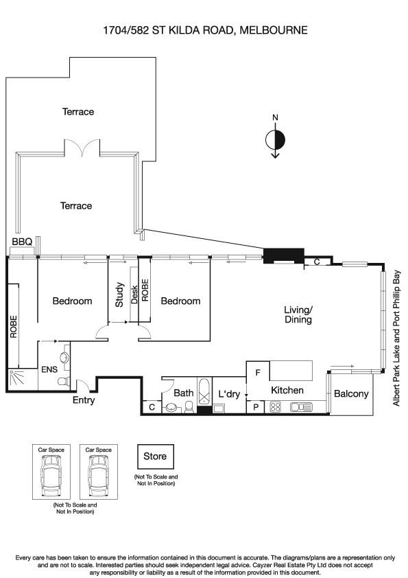 1704/582 St Kilda Road, MELBOURNE VIC 3004 - Floorplan