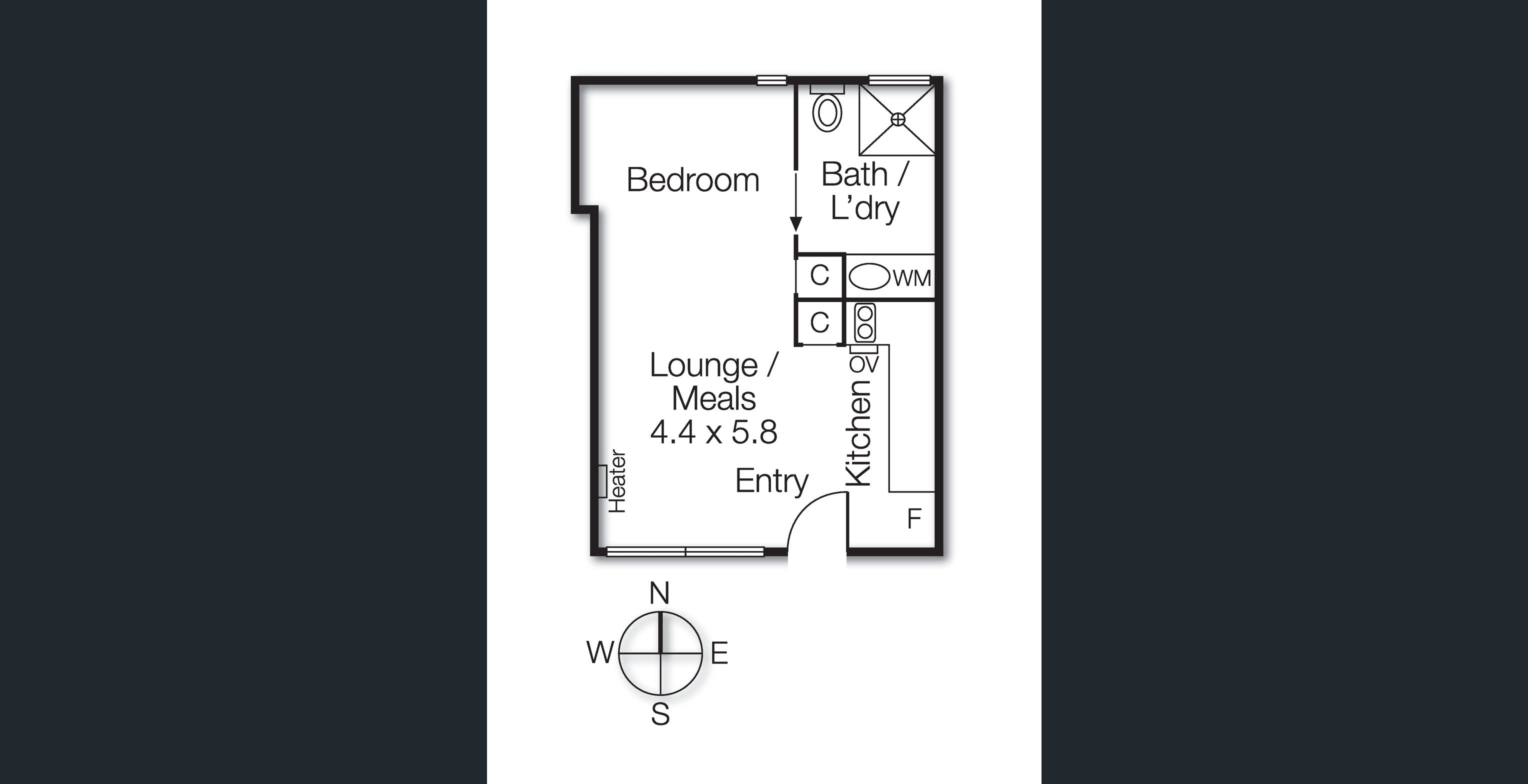 17/1 Lumley Court, Prahran VIC 3181 - Floorplan