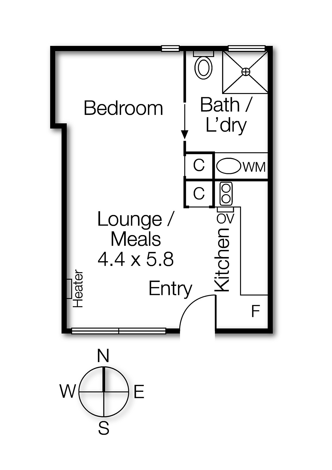 17/1 Lumley Court, Prahran VIC 3181 - Floorplan