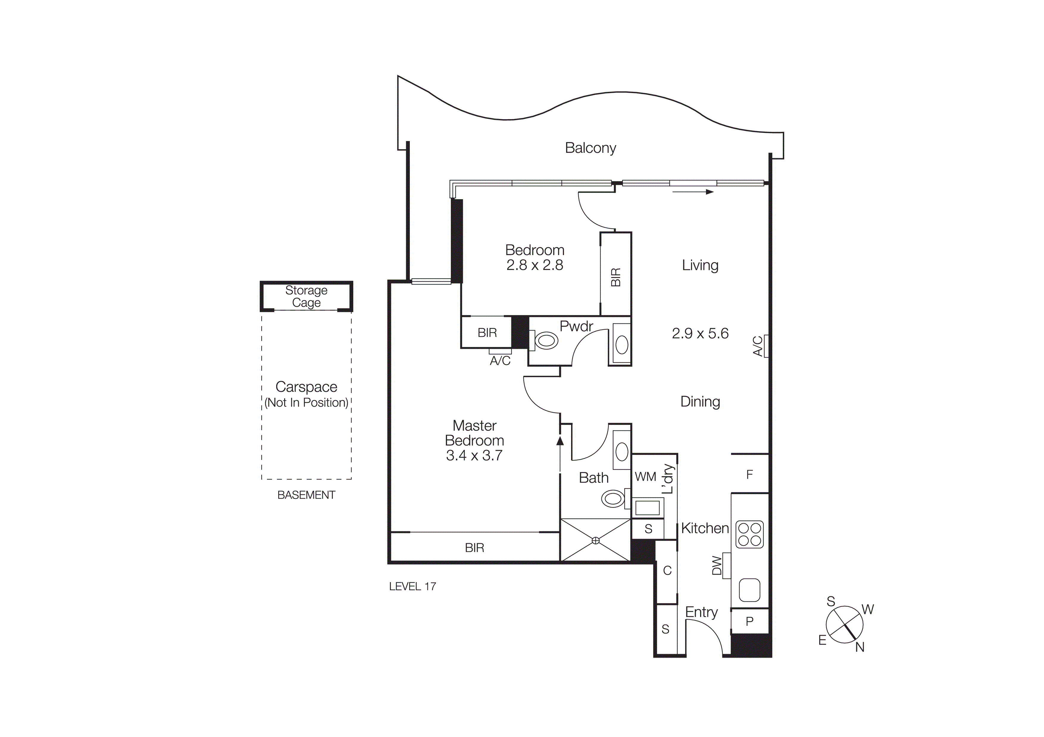 1712/35 Albert Road, Melbourne VIC 3004 - Floorplan