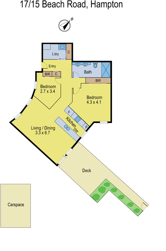 17/15 Beach Road, Hampton VIC 3188 - Floorplan
