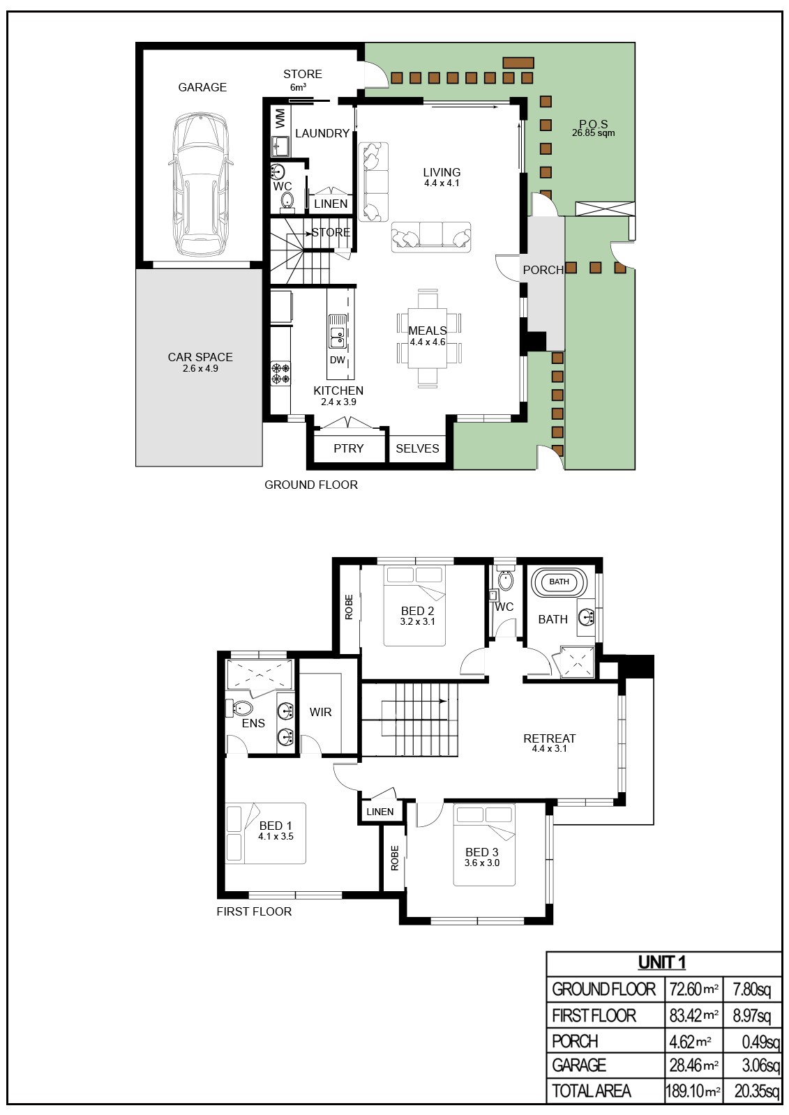 1/72-74 Vines Road, HAMLYN HEIGHTS VIC 3215 - Floorplan