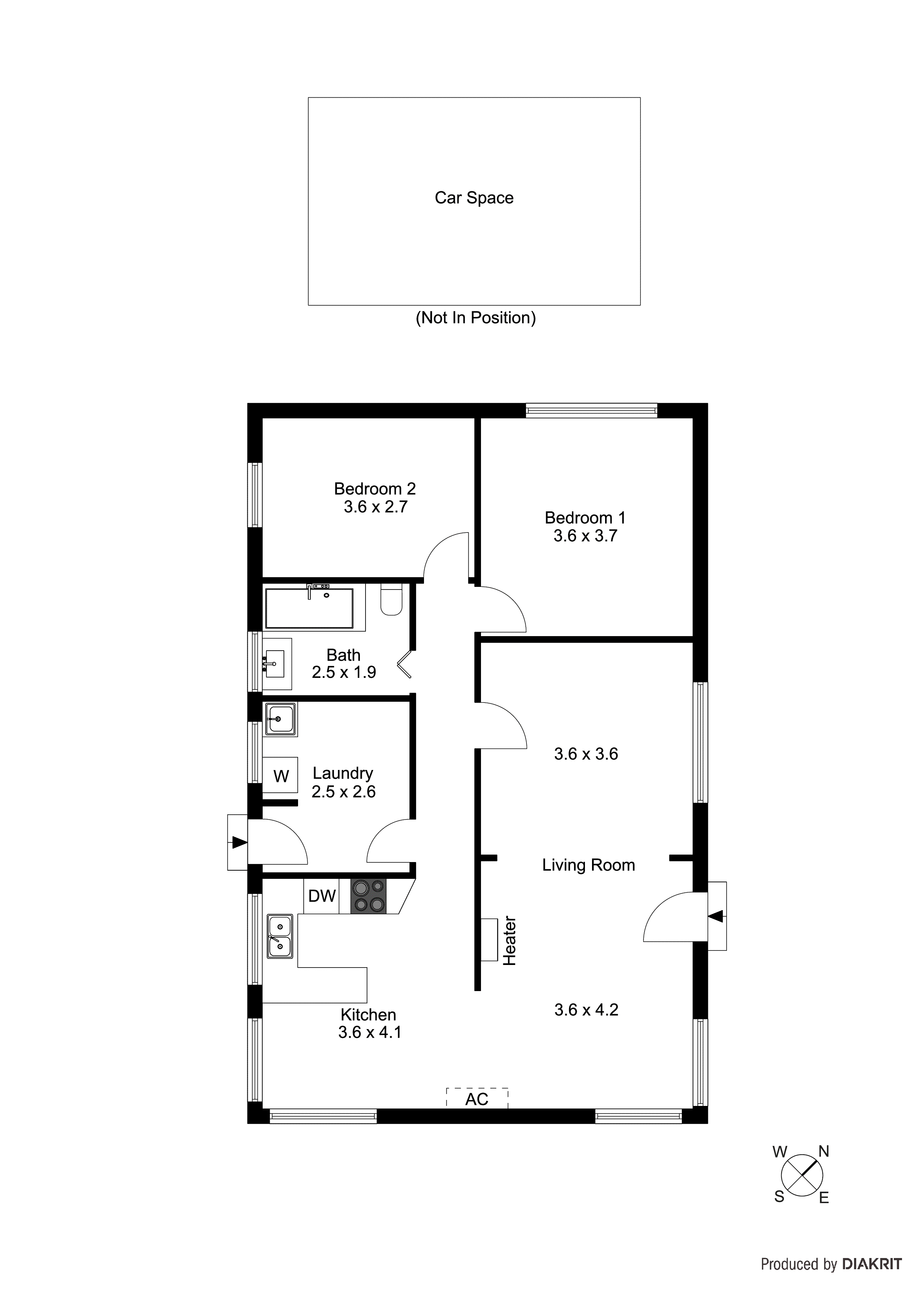 1/74 Field Avenue, Edithvale VIC 3196 - Floorplan