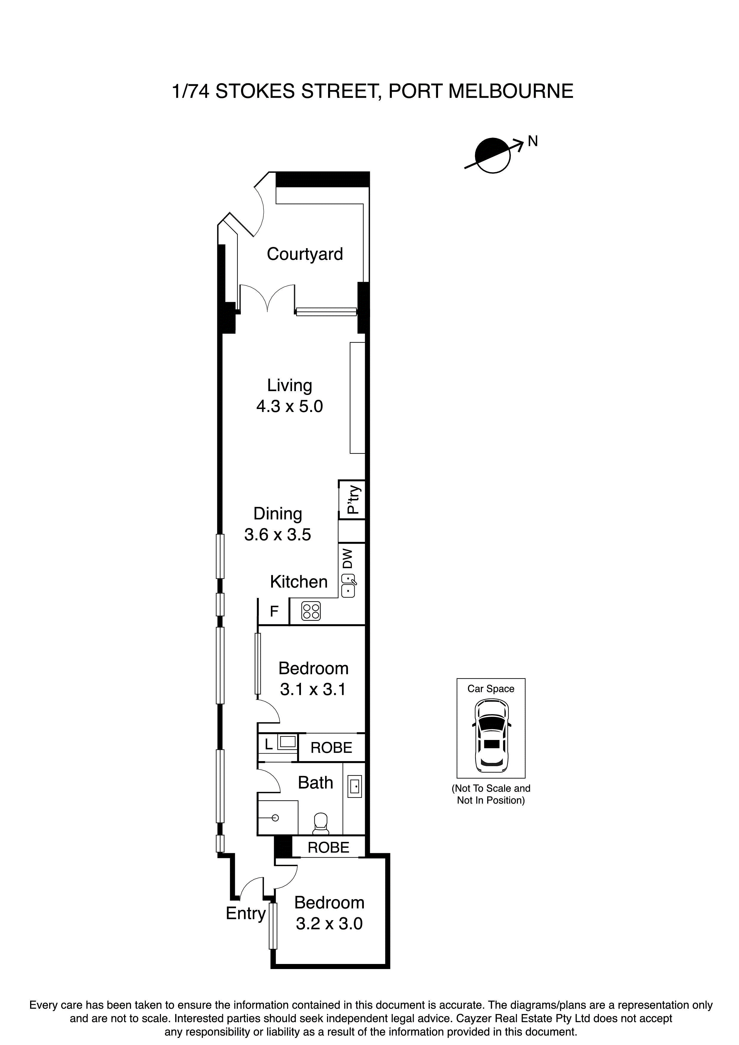 1/74 Stokes Street, PORT MELBOURNE VIC 3207 - Floorplan